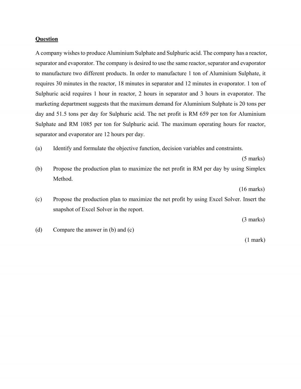 Excel Solver for Chemical Process Optimization - Page 1