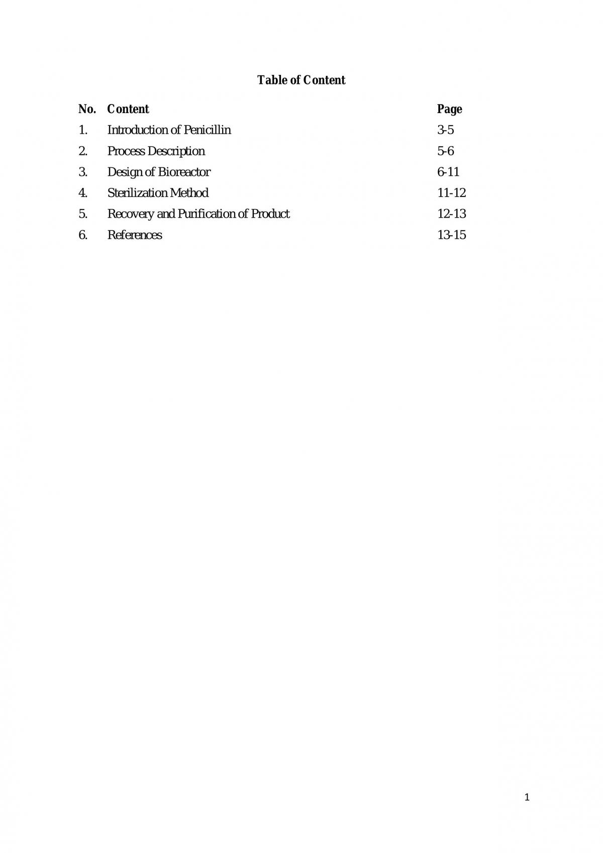 Production of Penicillin - Page 1