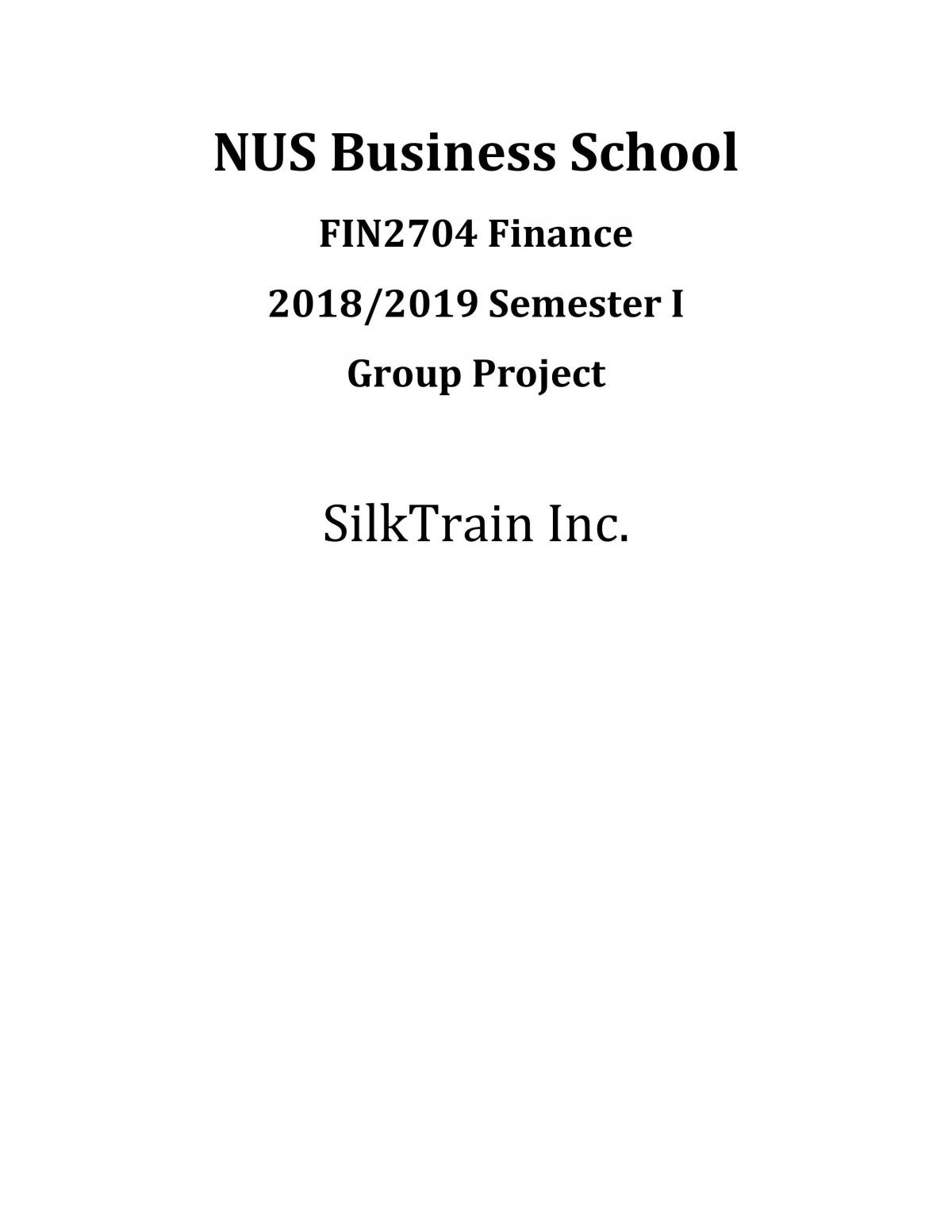 FIN2704 Group Project - Page 1