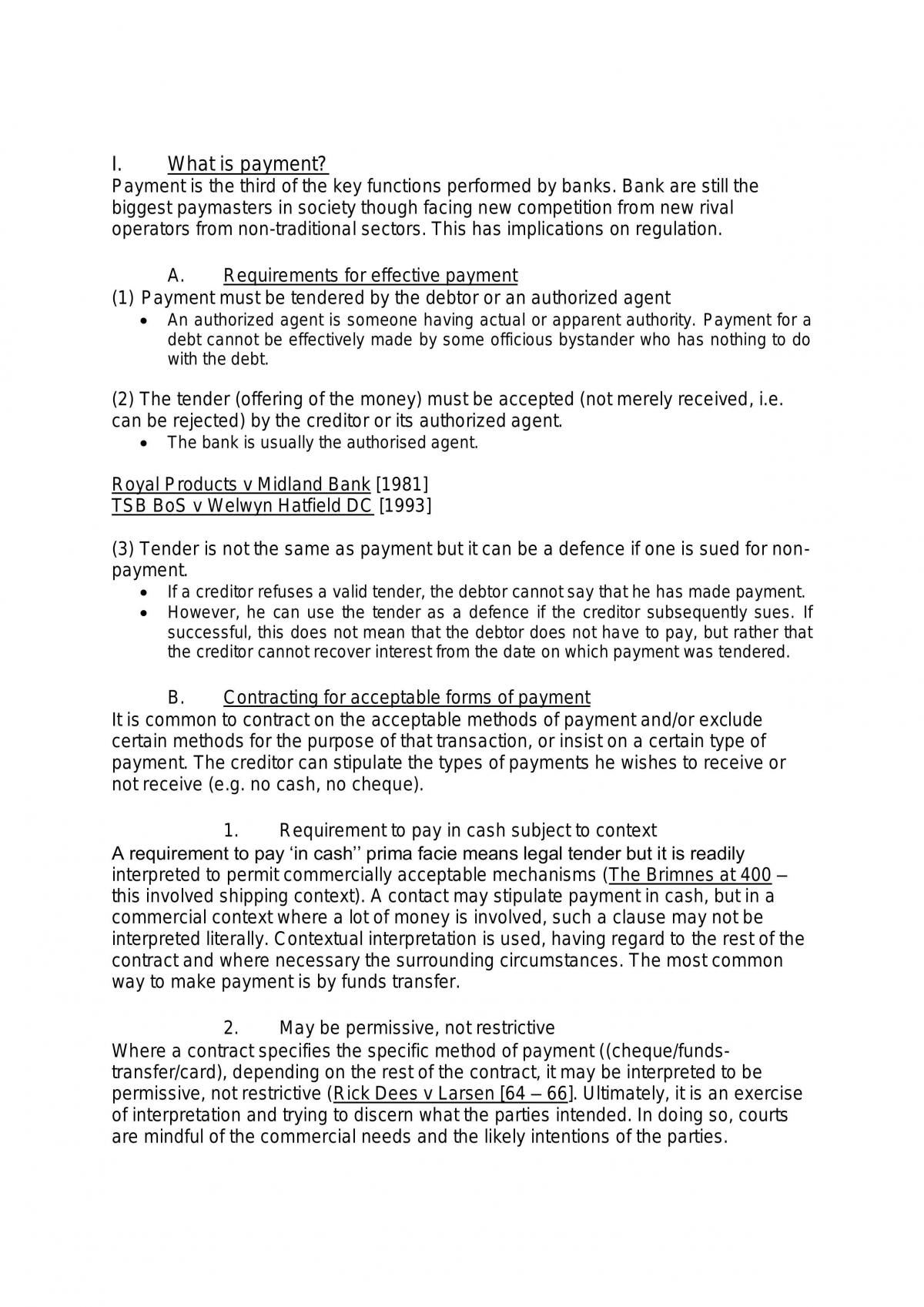 Banking Law Summary - Page 1