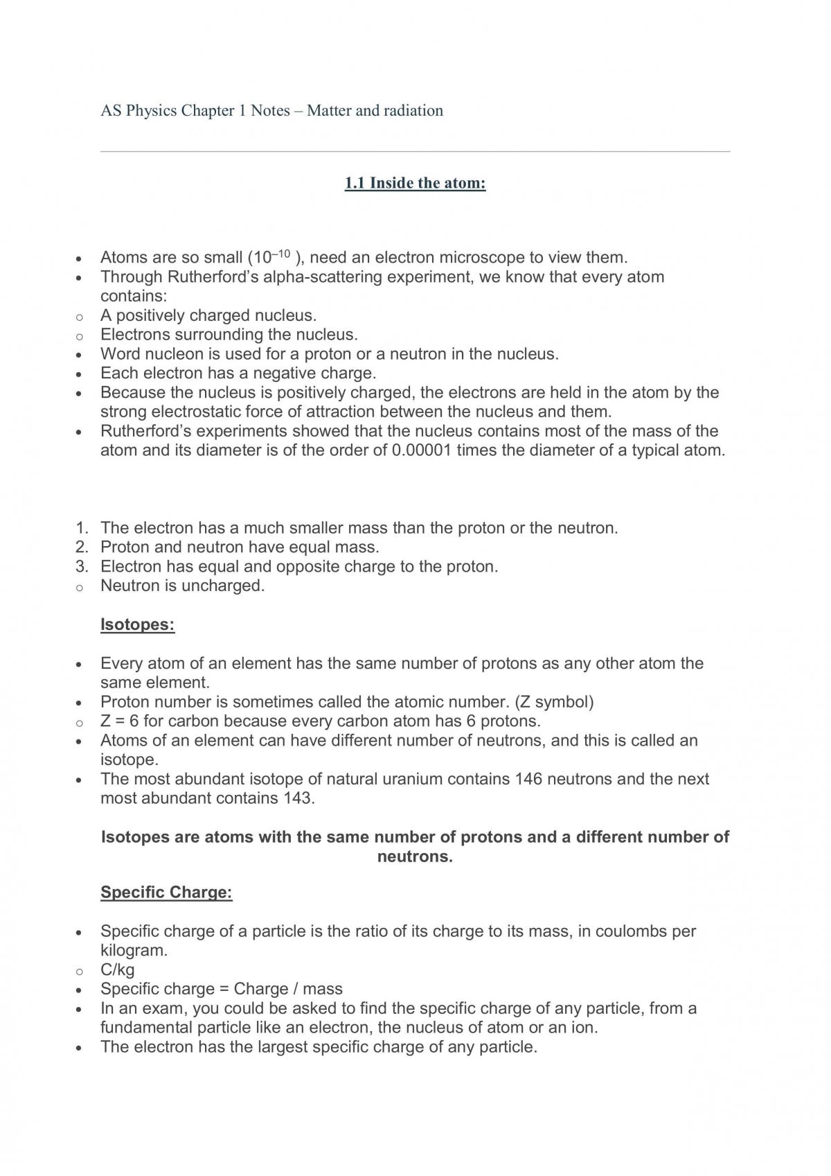 AS Physics notes - Page 1