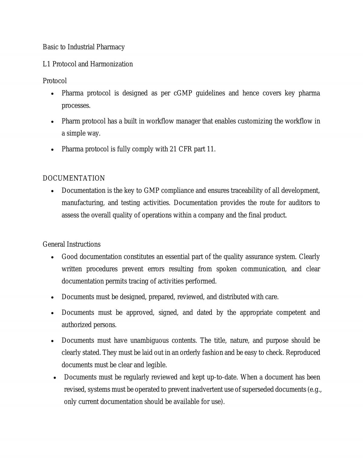 Basic to Industry Pharmacy Notes - Page 1