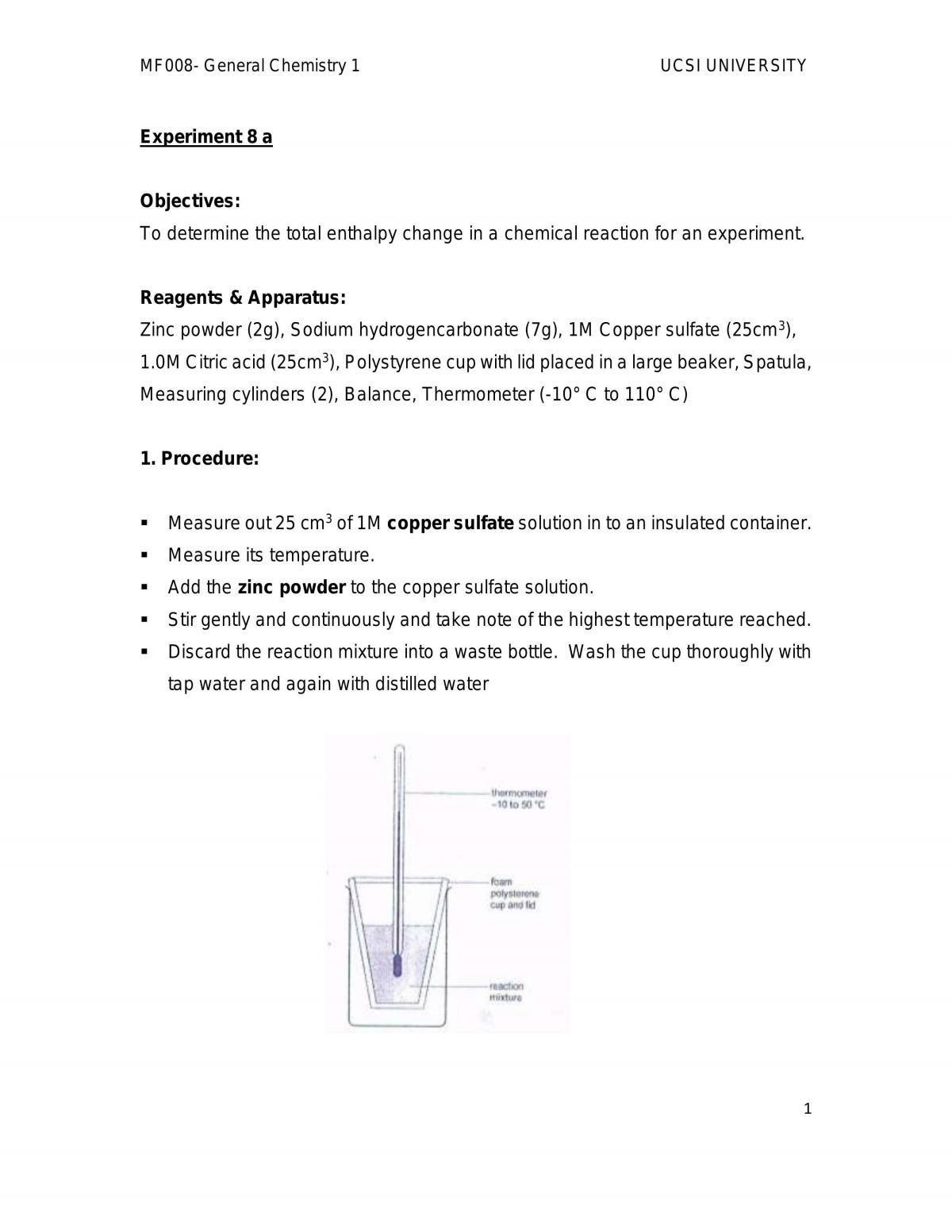 Enthalpy Change - Page 1