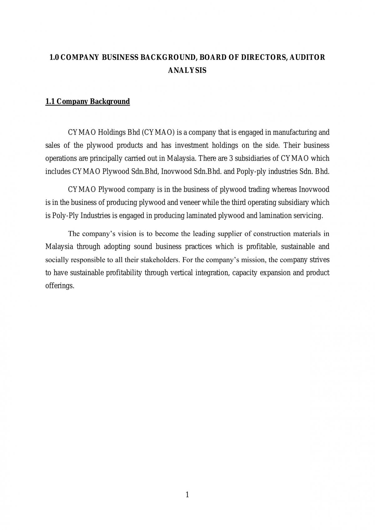 Risk Management Project - Page 1