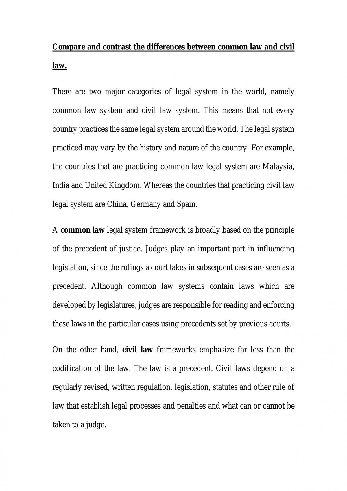 civil law essay