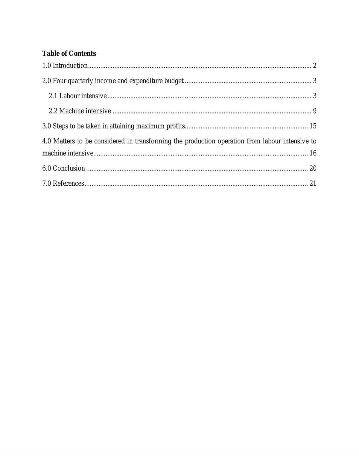 Discussing the Differences between Labour Intensive and Machine Intensive - Page 1