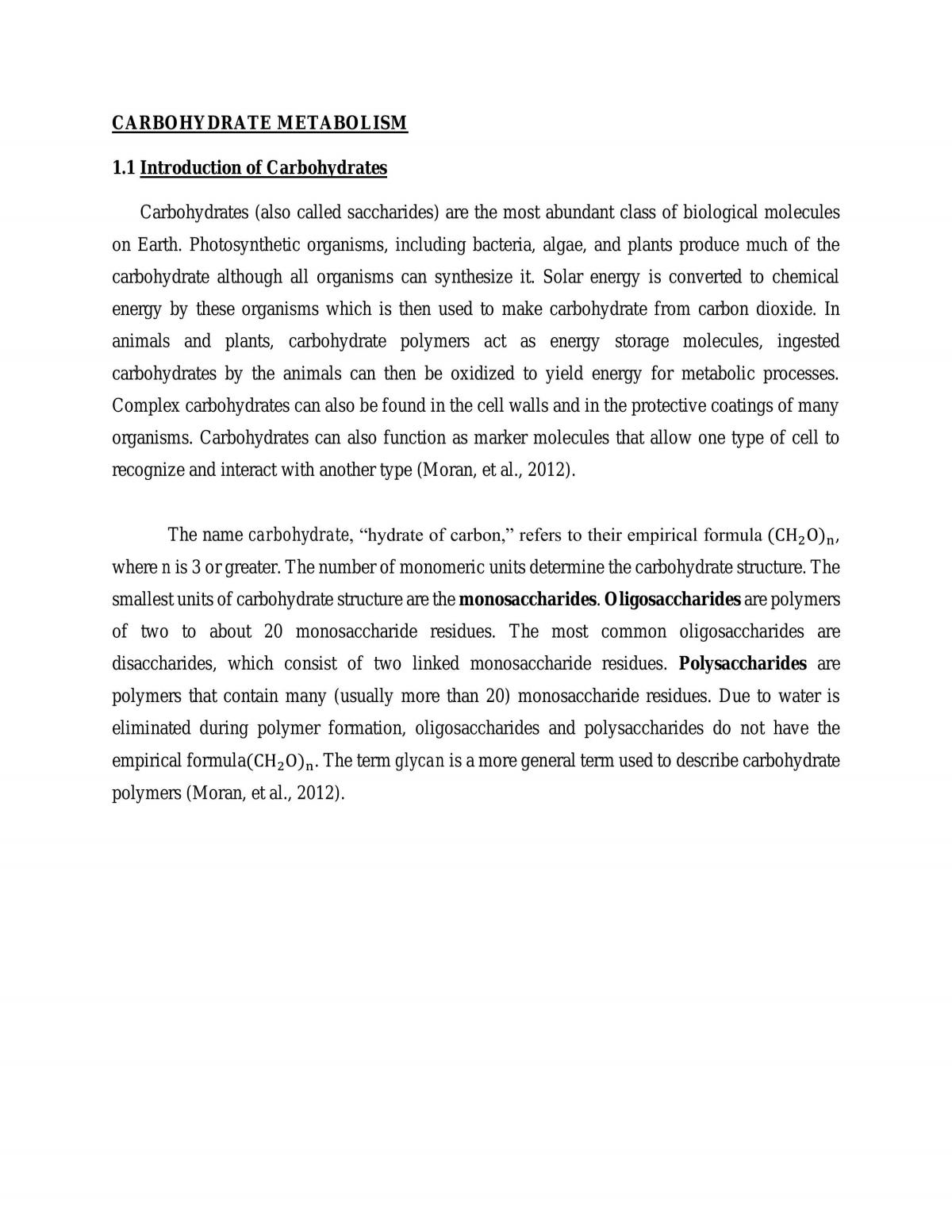 Carbohydrate Report - Page 1