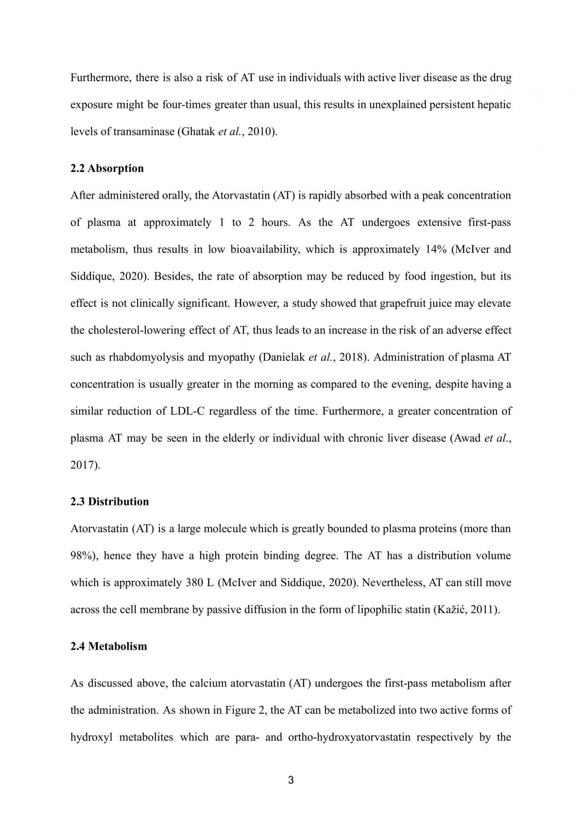Pharmacokinetics and Pharmacodynamics of Atorvastatin  - Page 3