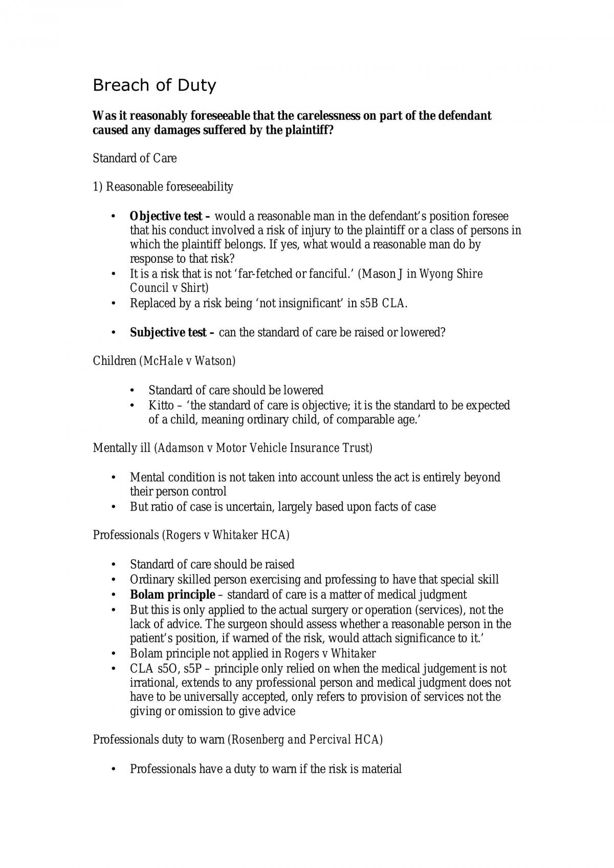 Exam Notes - Page 1