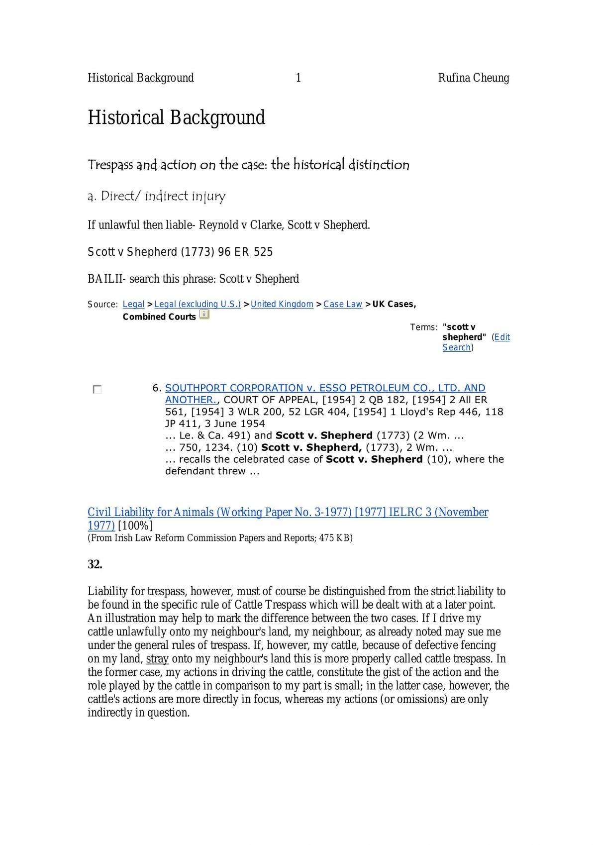 Historical Notes On Trespass - Page 1