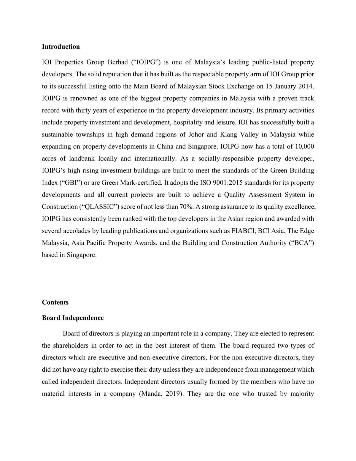 Corporate Ethics and Governance - Page 1