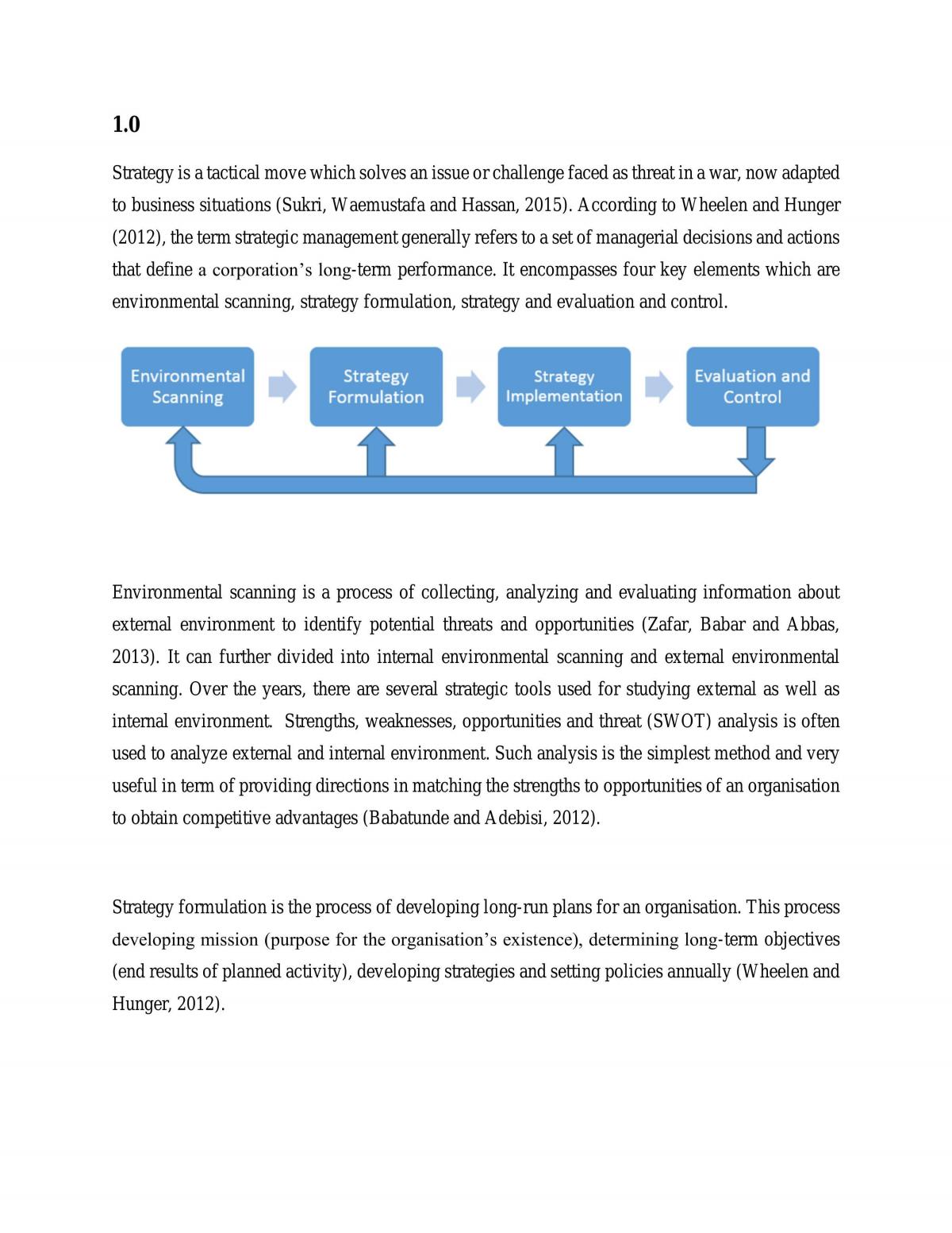 Strategic management  - Page 1