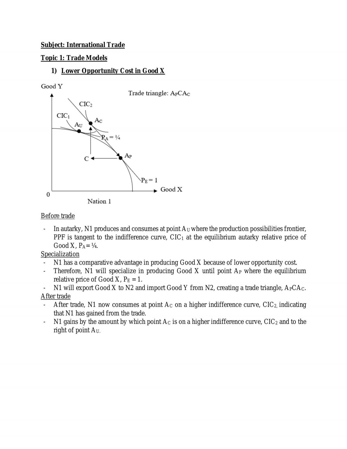 Study Notes - International Trade - Page 1