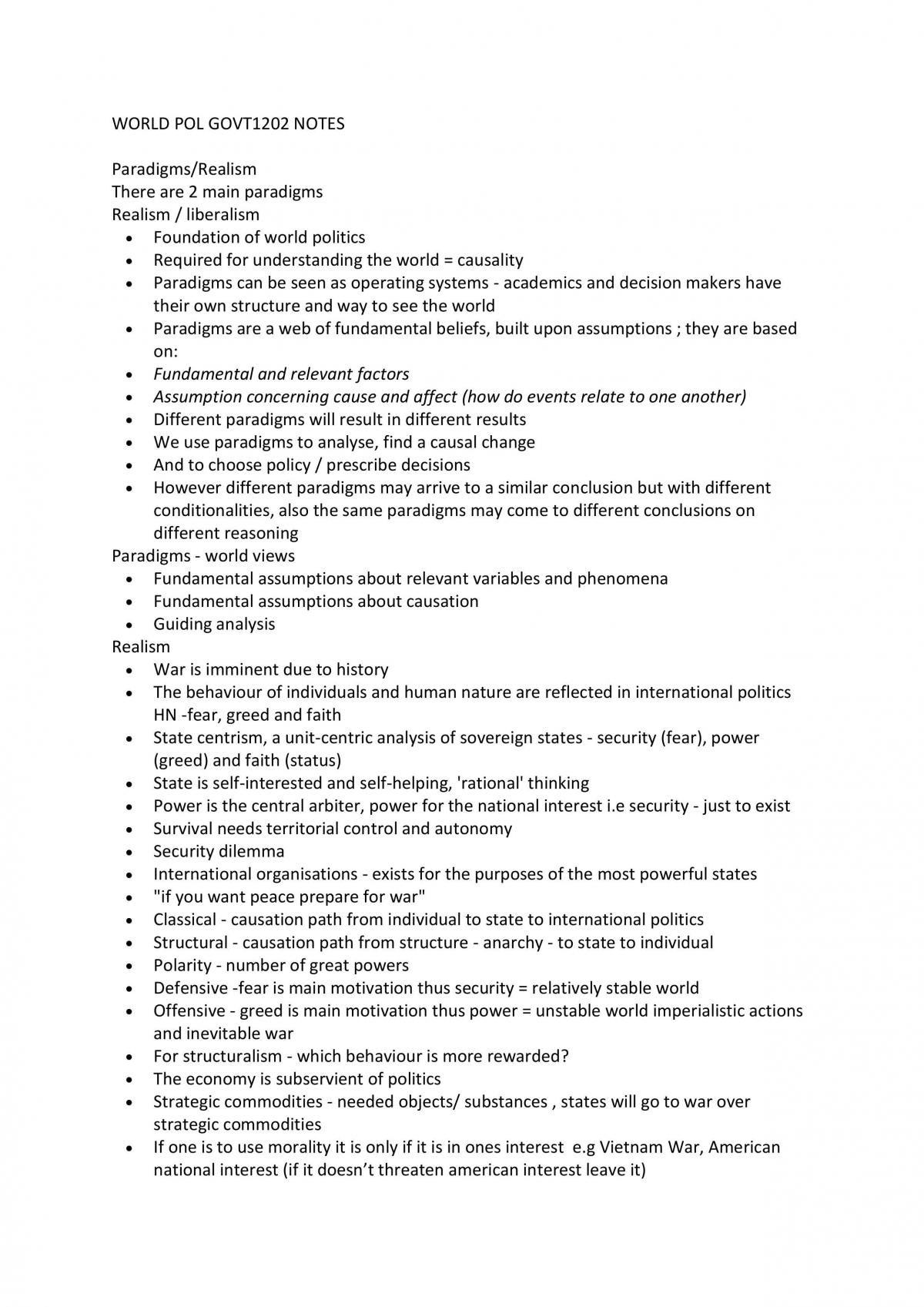 GOVT1202 complete notes - Page 1