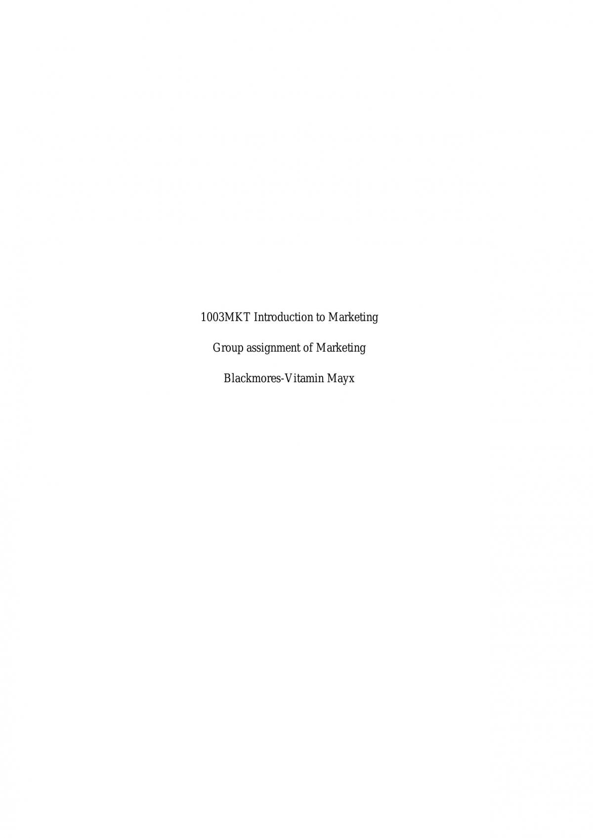 Blackmores Case Report - Page 1