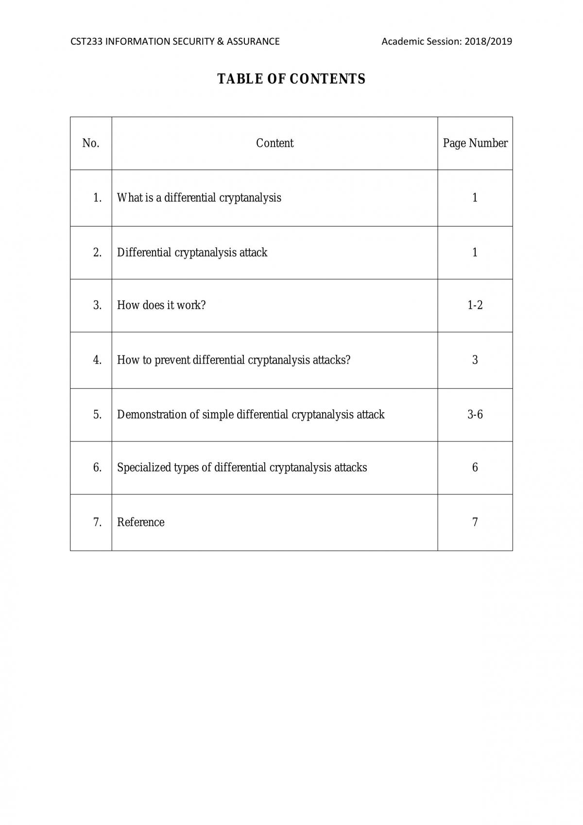 CST233- Assignment 2 Differential Cryptanalysis - Page 1