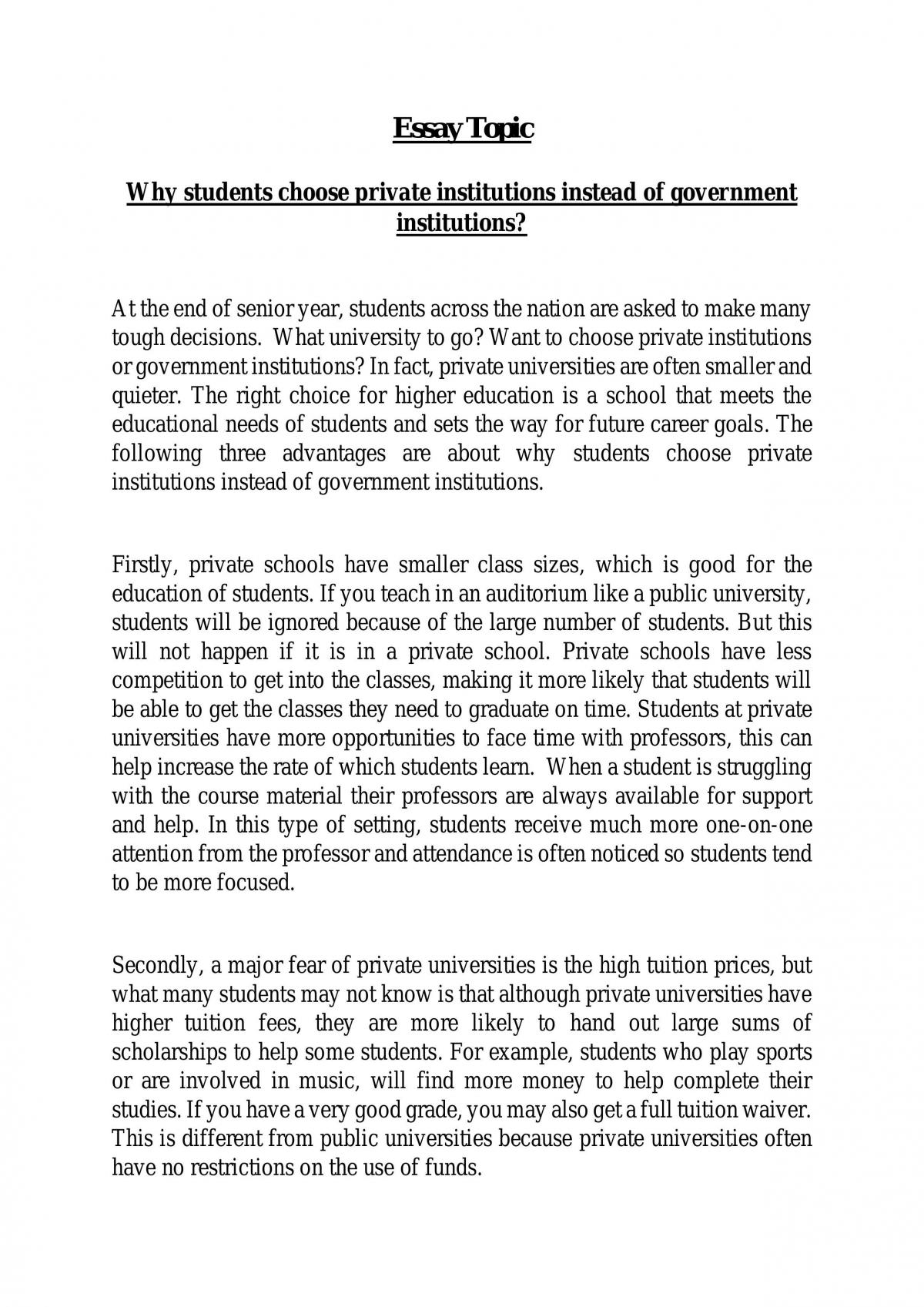 Essay topic - Page 1