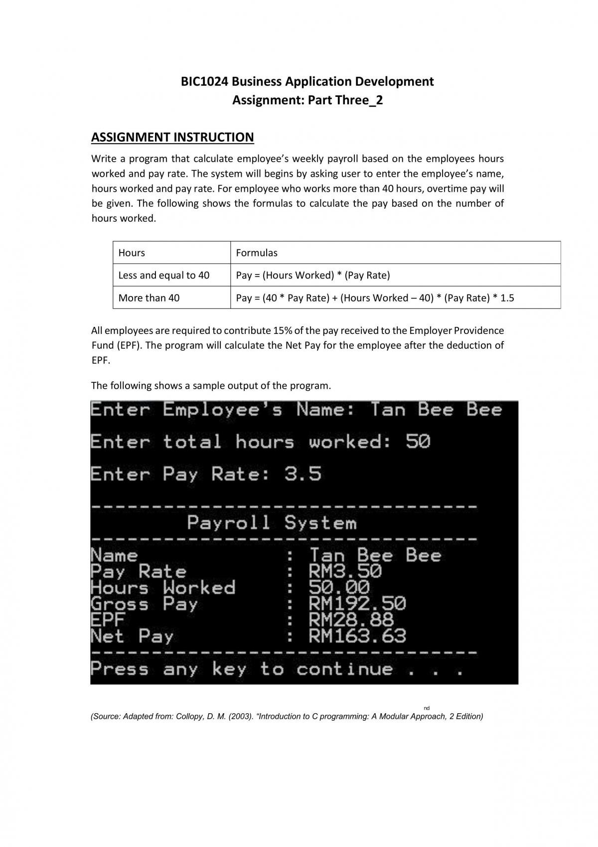 Business Application Development Assignment - Page 1