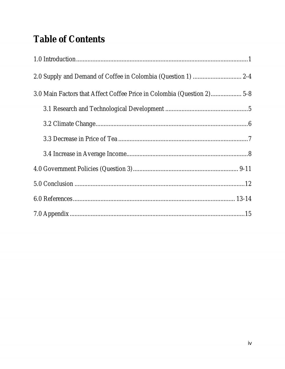 Analysis of Coffee Market in Colombia - Page 1