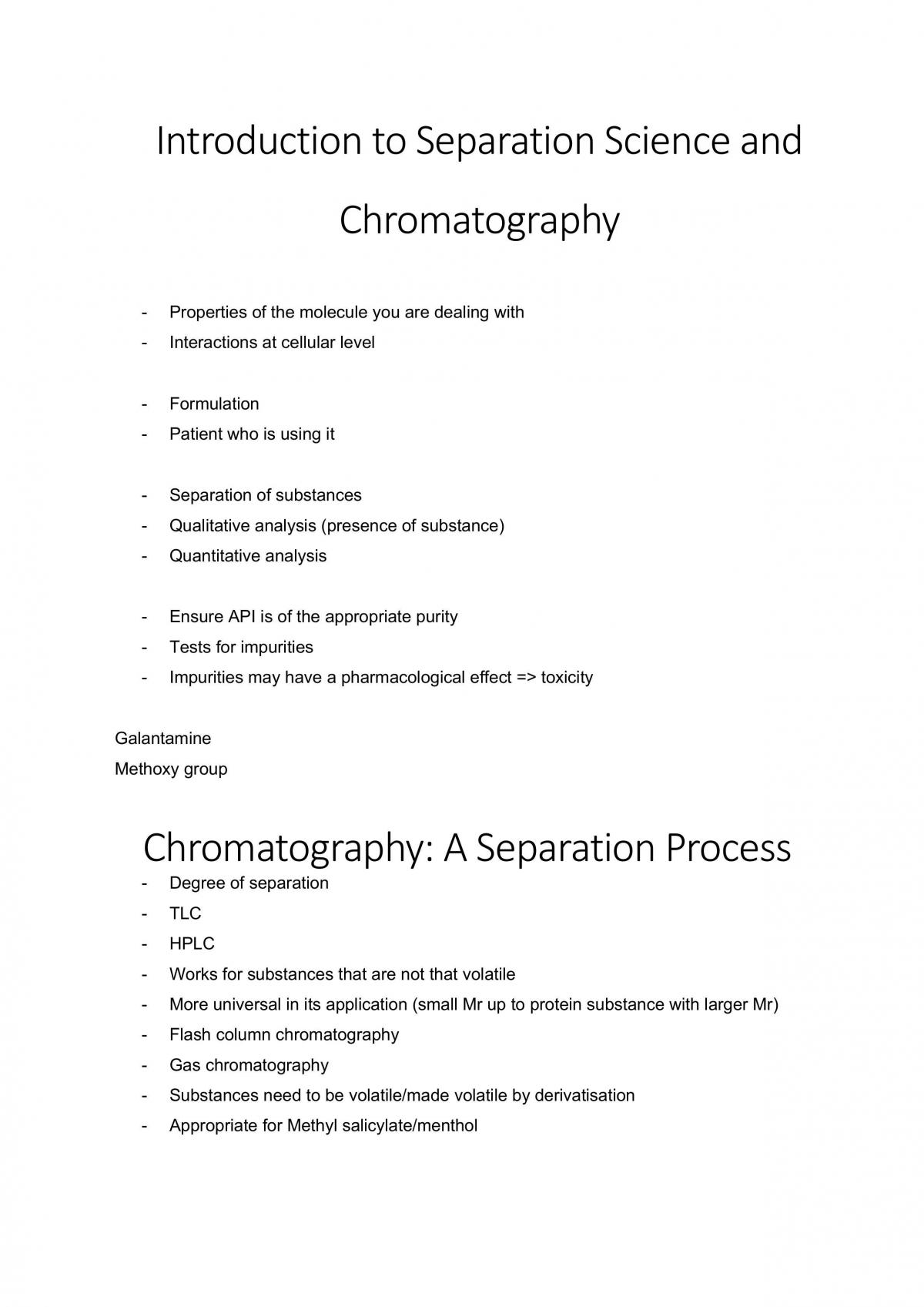 Introduction to Separation Science and Chromatography - Page 1