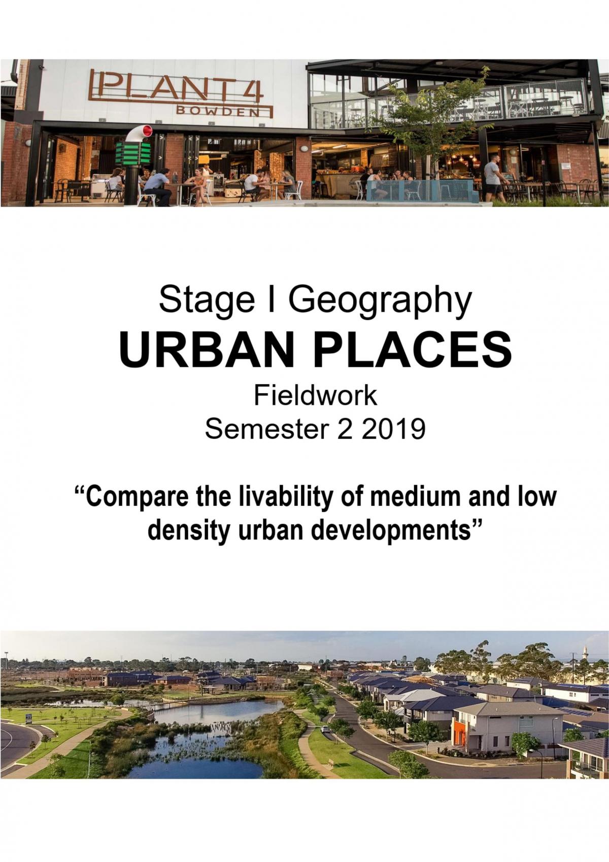 Fieldwork Investigation; Comparing The Liveability of St Clair and Bowden - Page 1