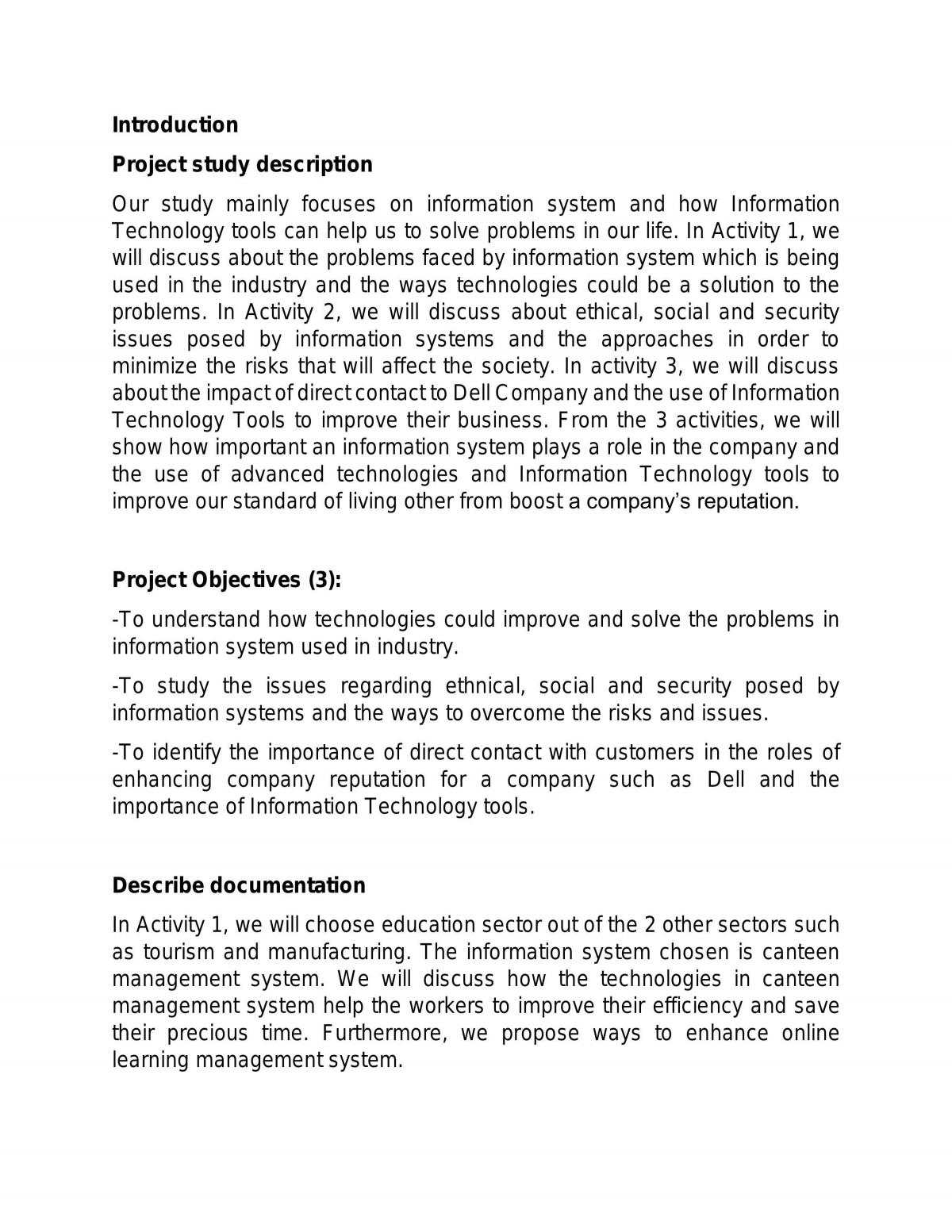 Documentation and System for Education Study - Page 1