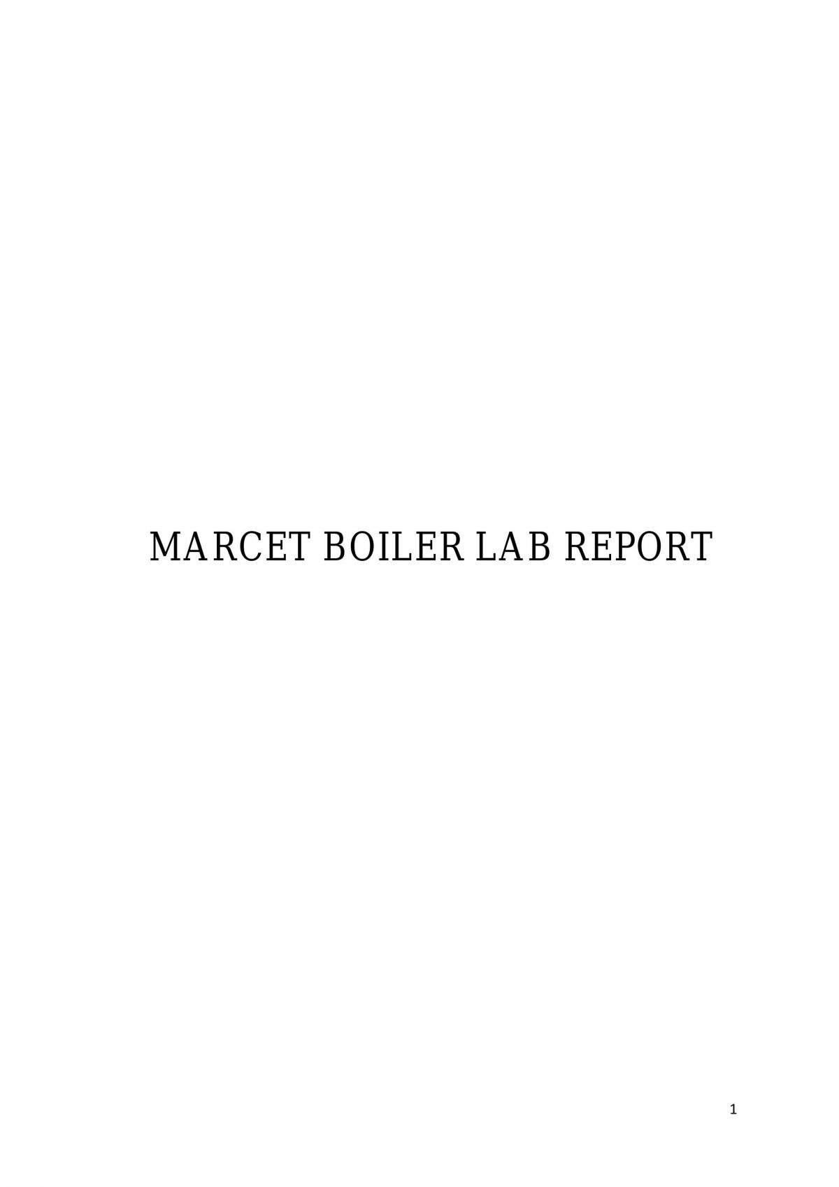 Marcet Boiler Lab Report | CHE61504 - Engineering Fluid Mechanics