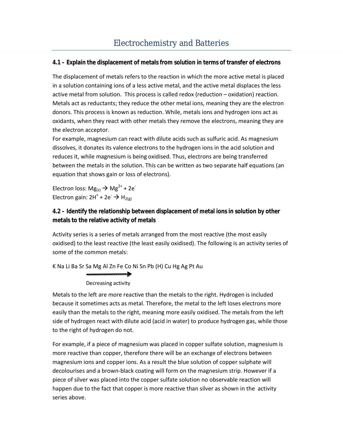 Electrochemistry  - Page 1