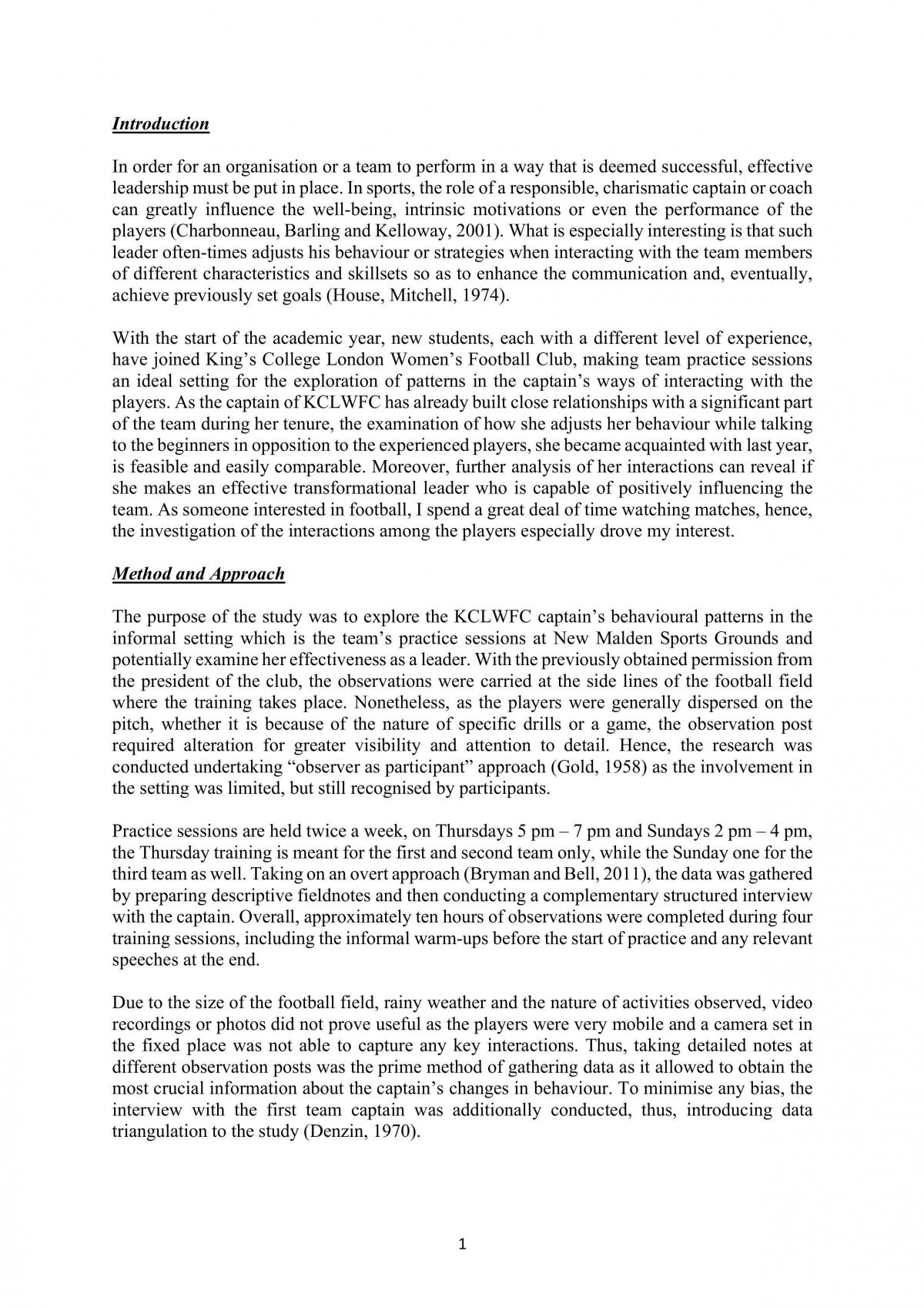 Ethnographic assignment- coursework - Page 1
