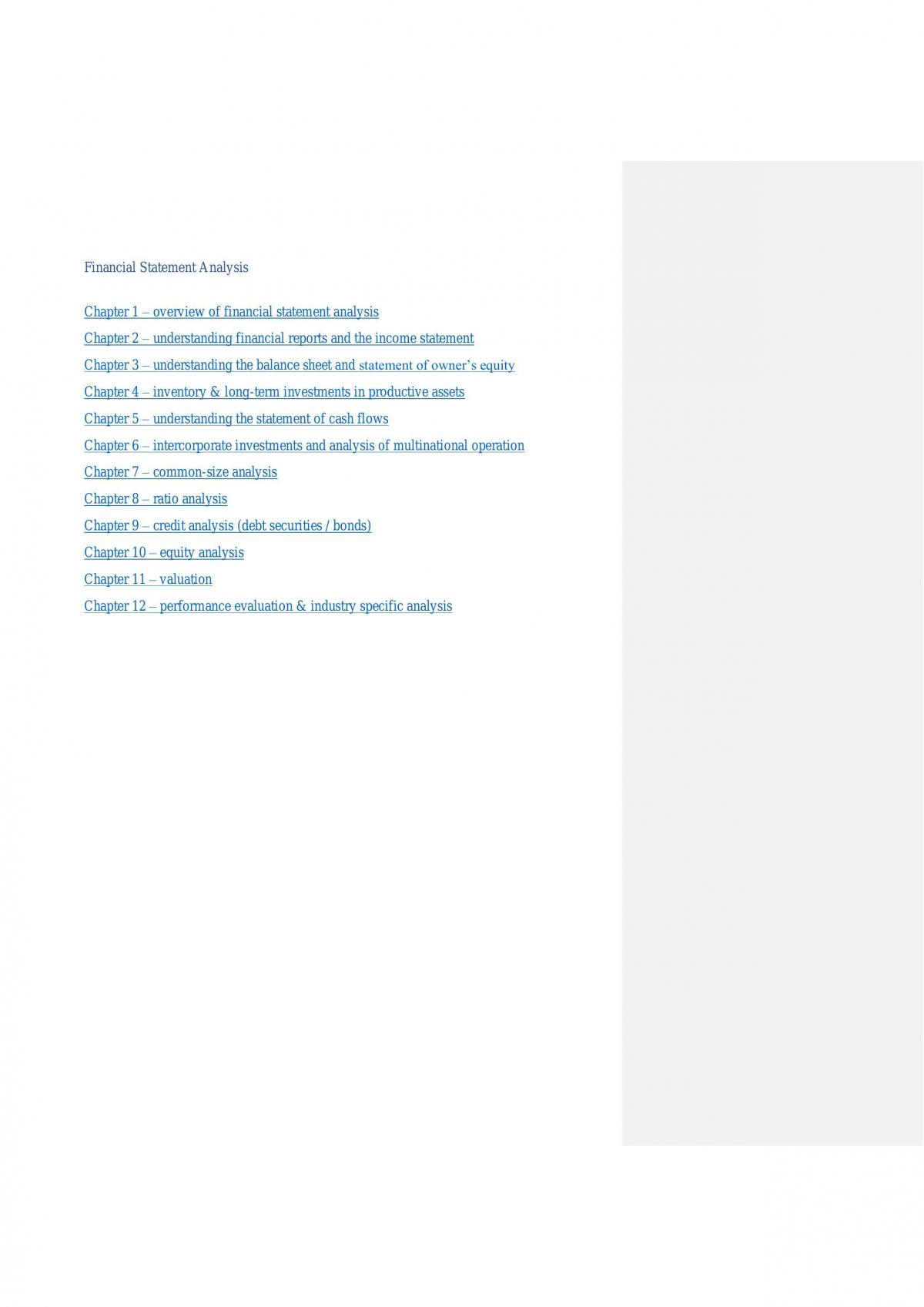 Financial Statement Analysis - Page 1