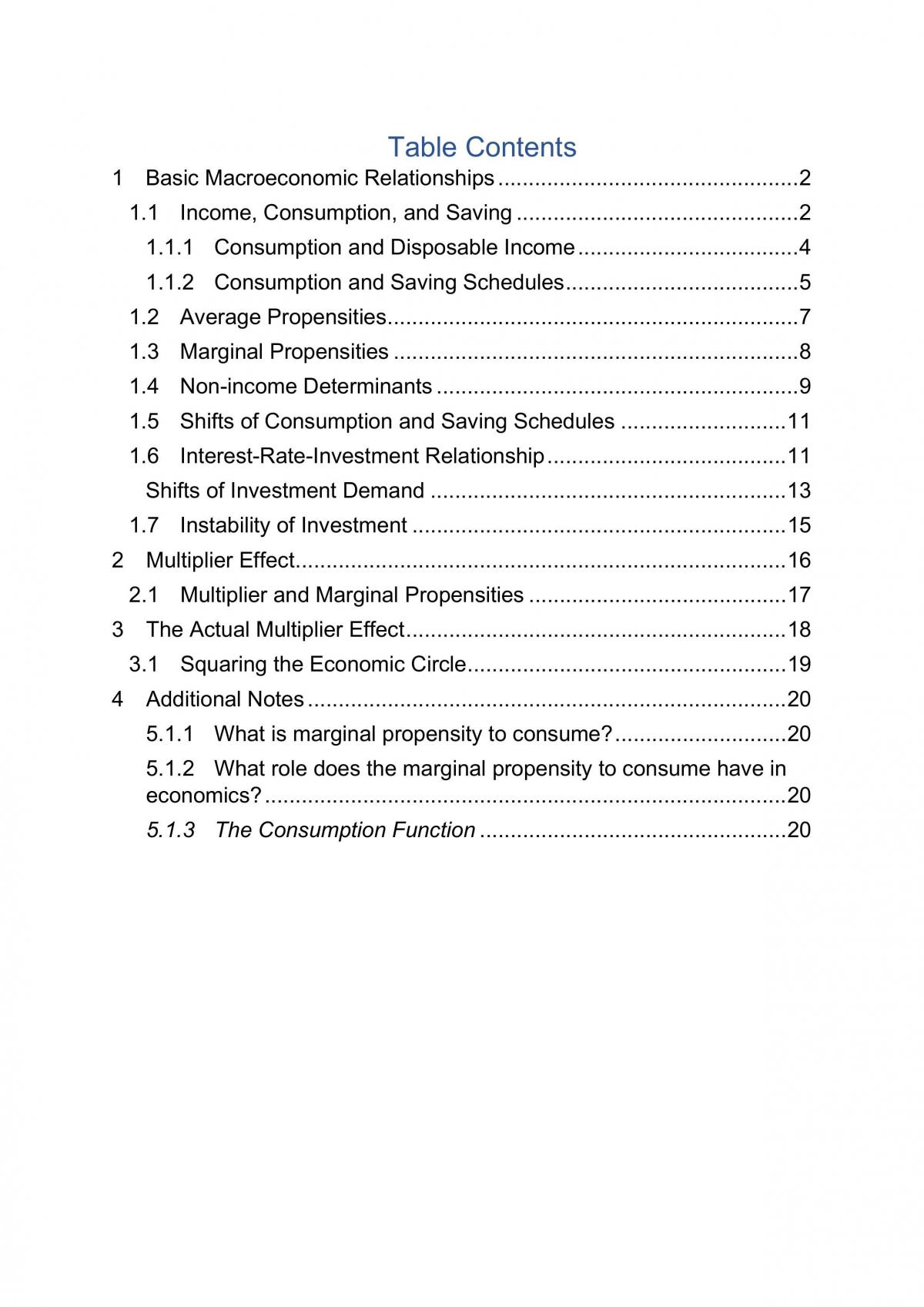 Study Notes on Macroeconomics - Page 1