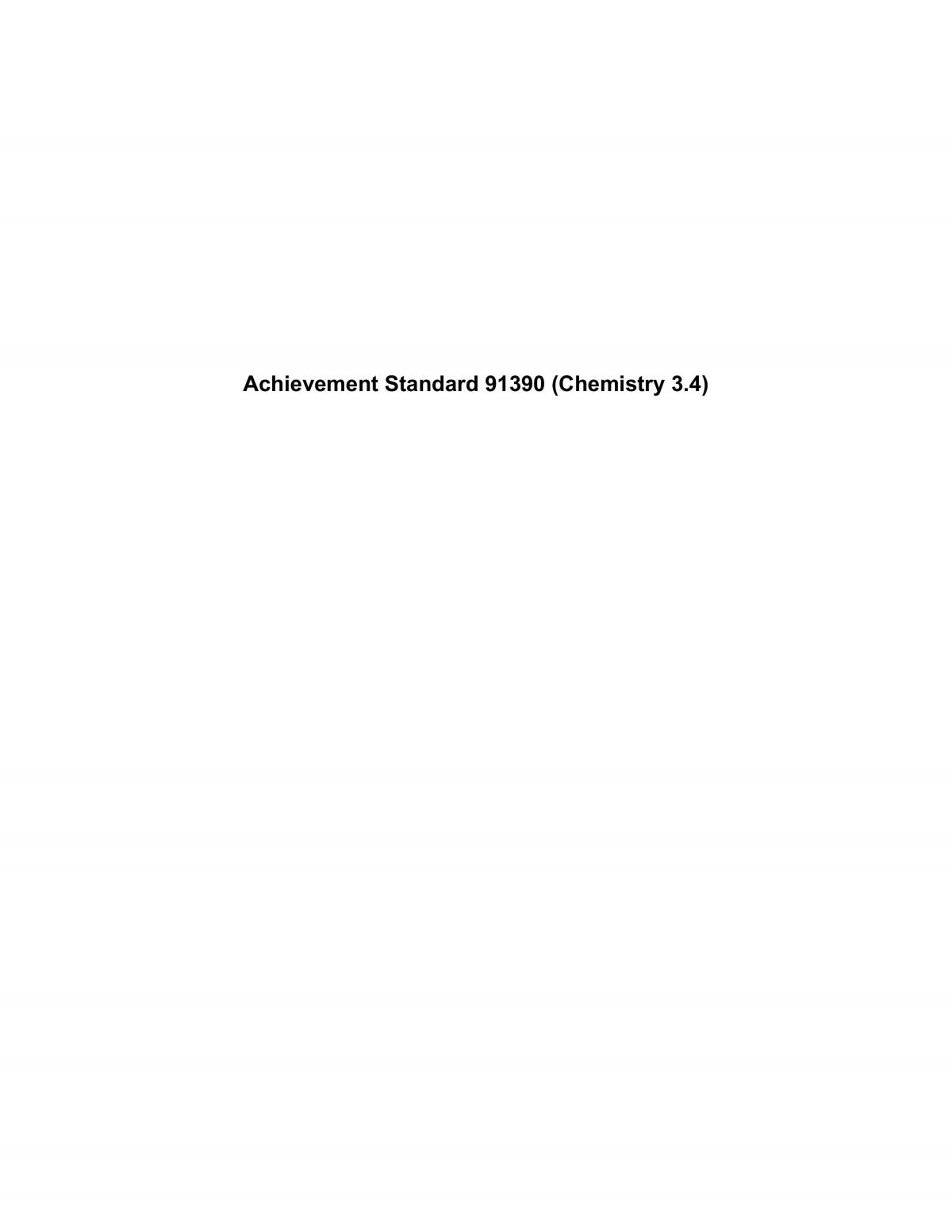 Study Notes for Chemistry 3.4 - Page 1