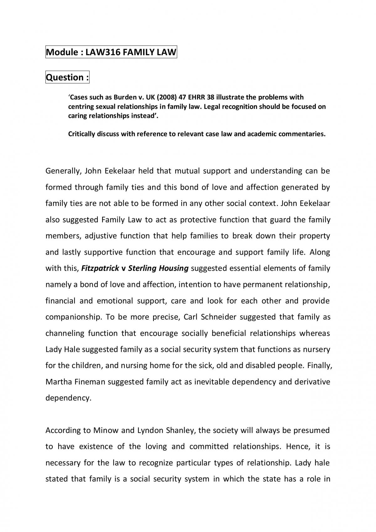 Family Law Essay - Page 1