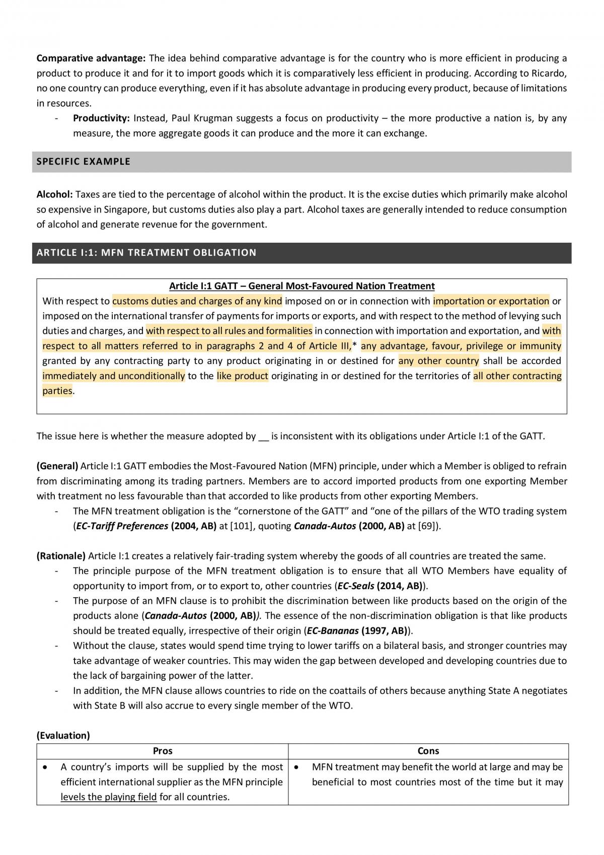 World Trade Law Notes - Page 3