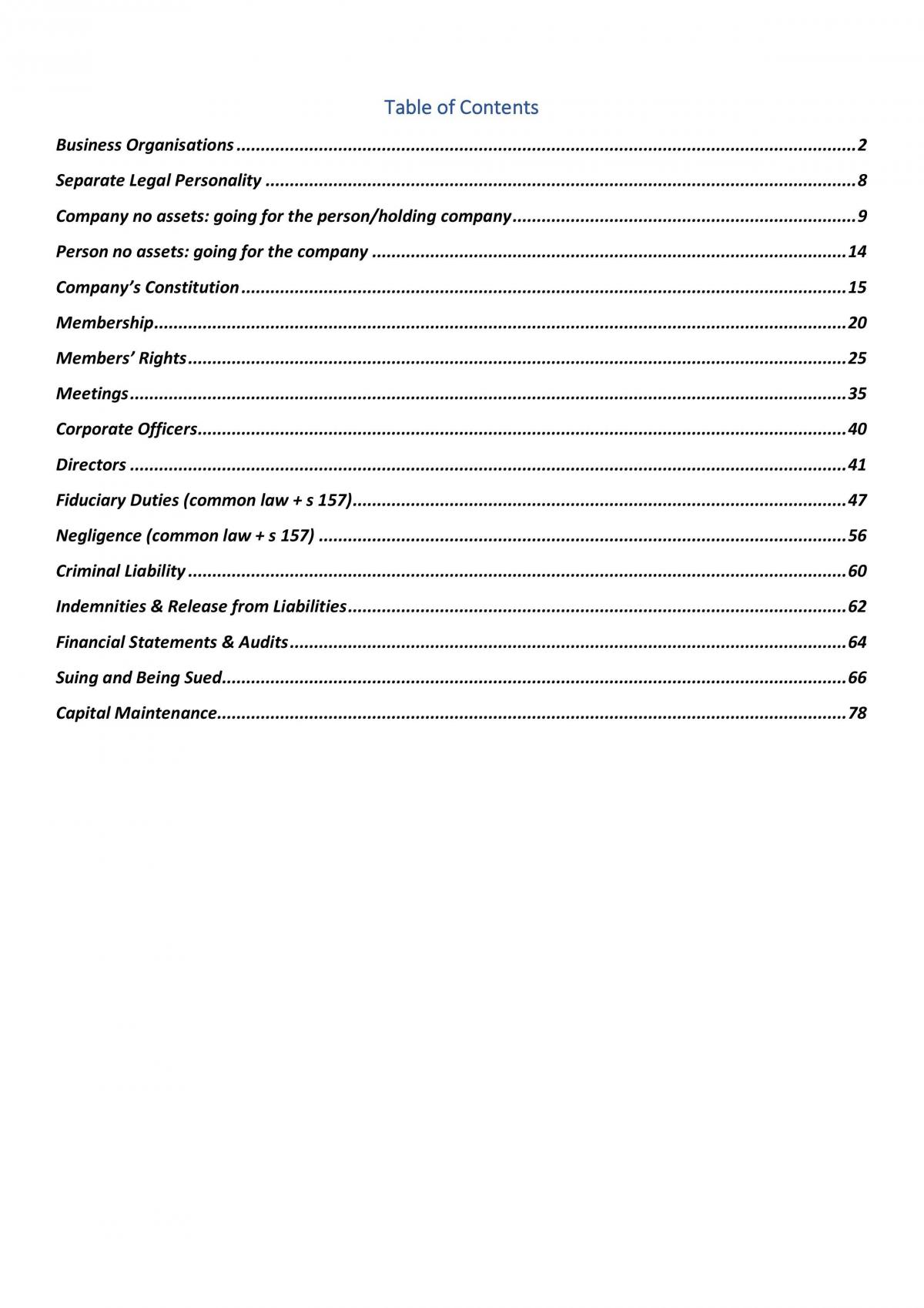 Company Law Notes - Page 1