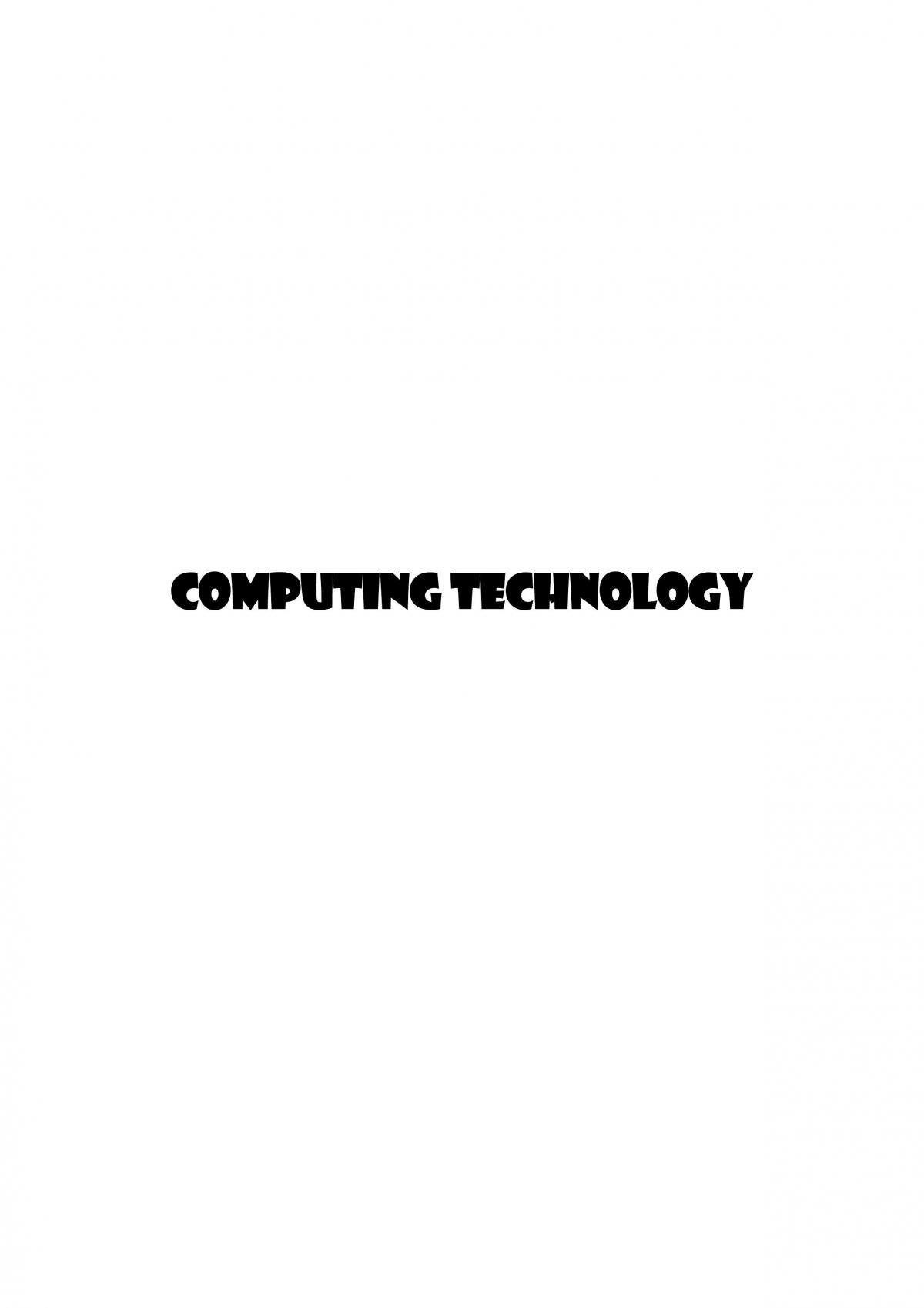 Computing Technology Complete Study Notes - Page 1