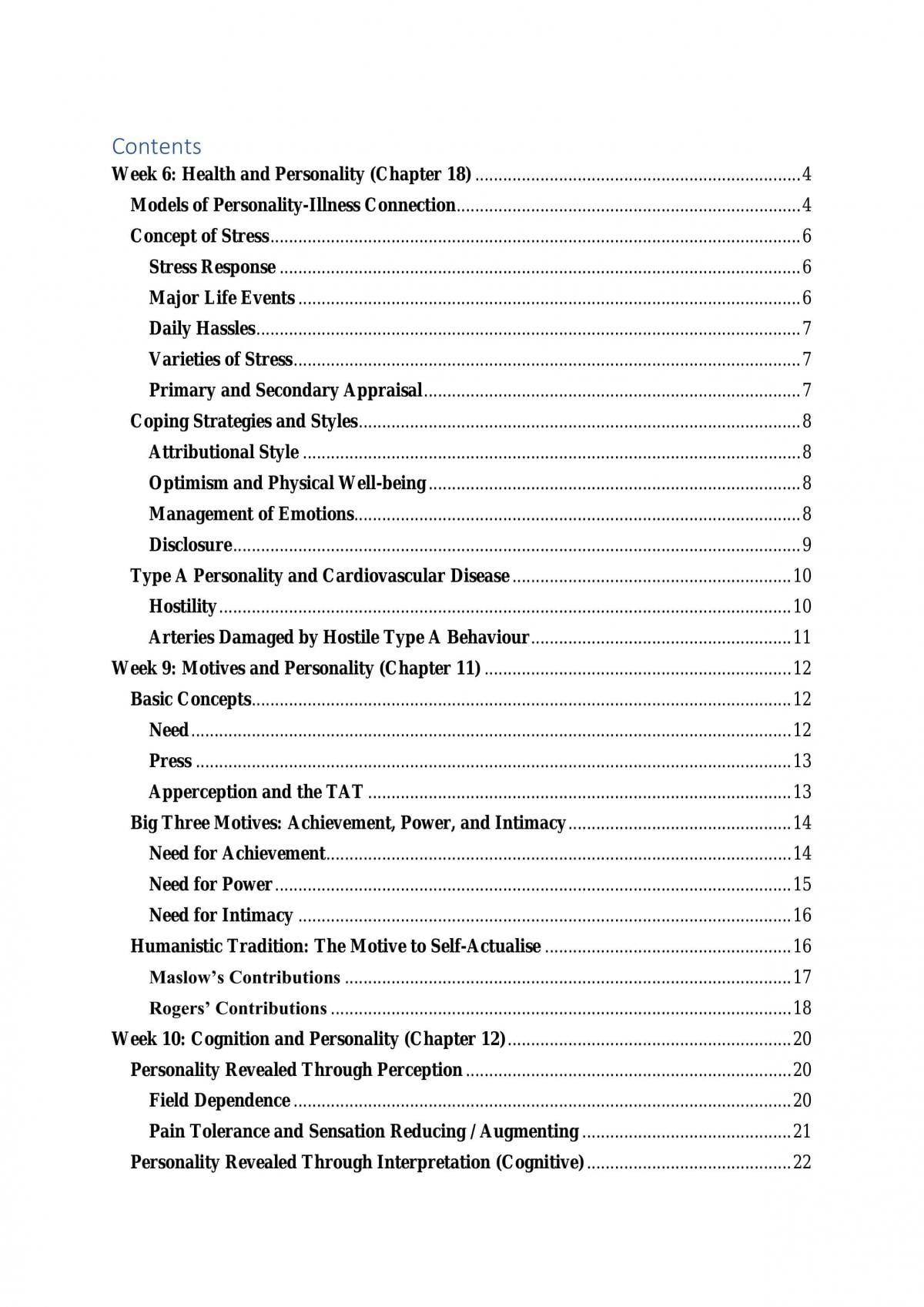 Psychology of Individual Differences Compiled Notes - Page 1