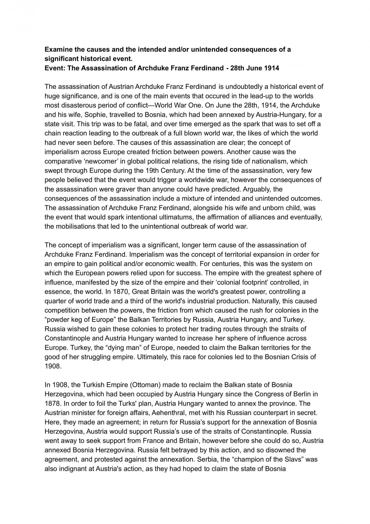 Causes and Consequences - Excellence - Page 1