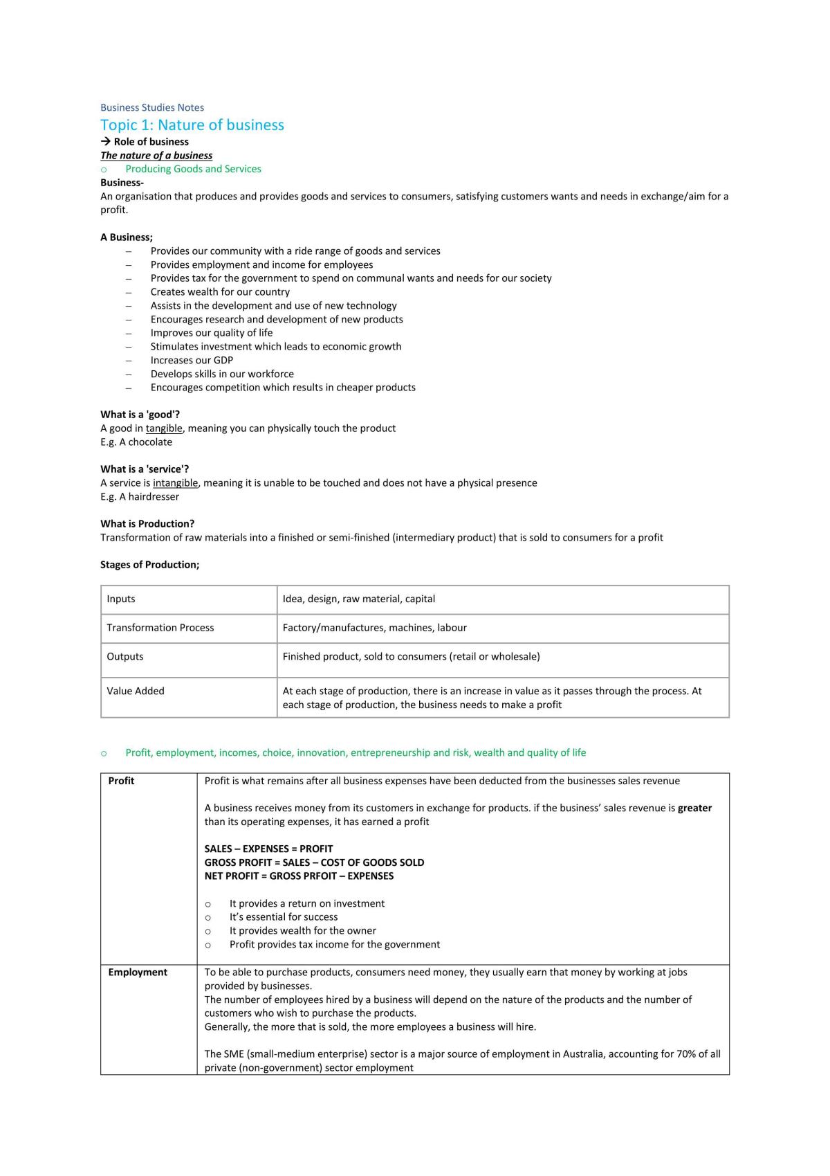 Prelim Business Notes - Page 1