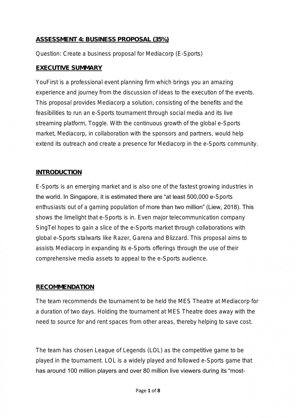 Programme in Writing and Reasoning Assessment 4 Essay - Page 1