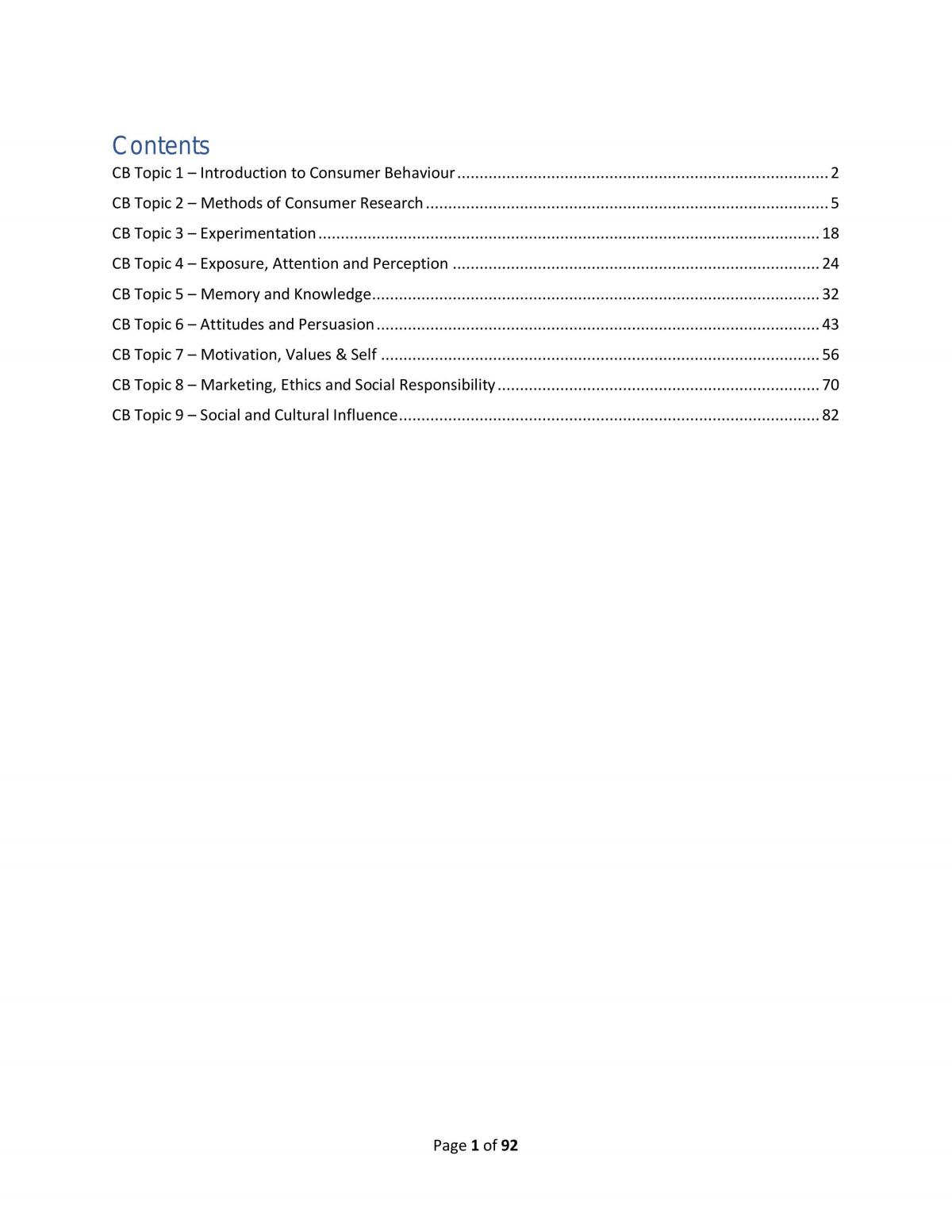 MKTG102 Consumer Behaviour (SMU) - Page 1