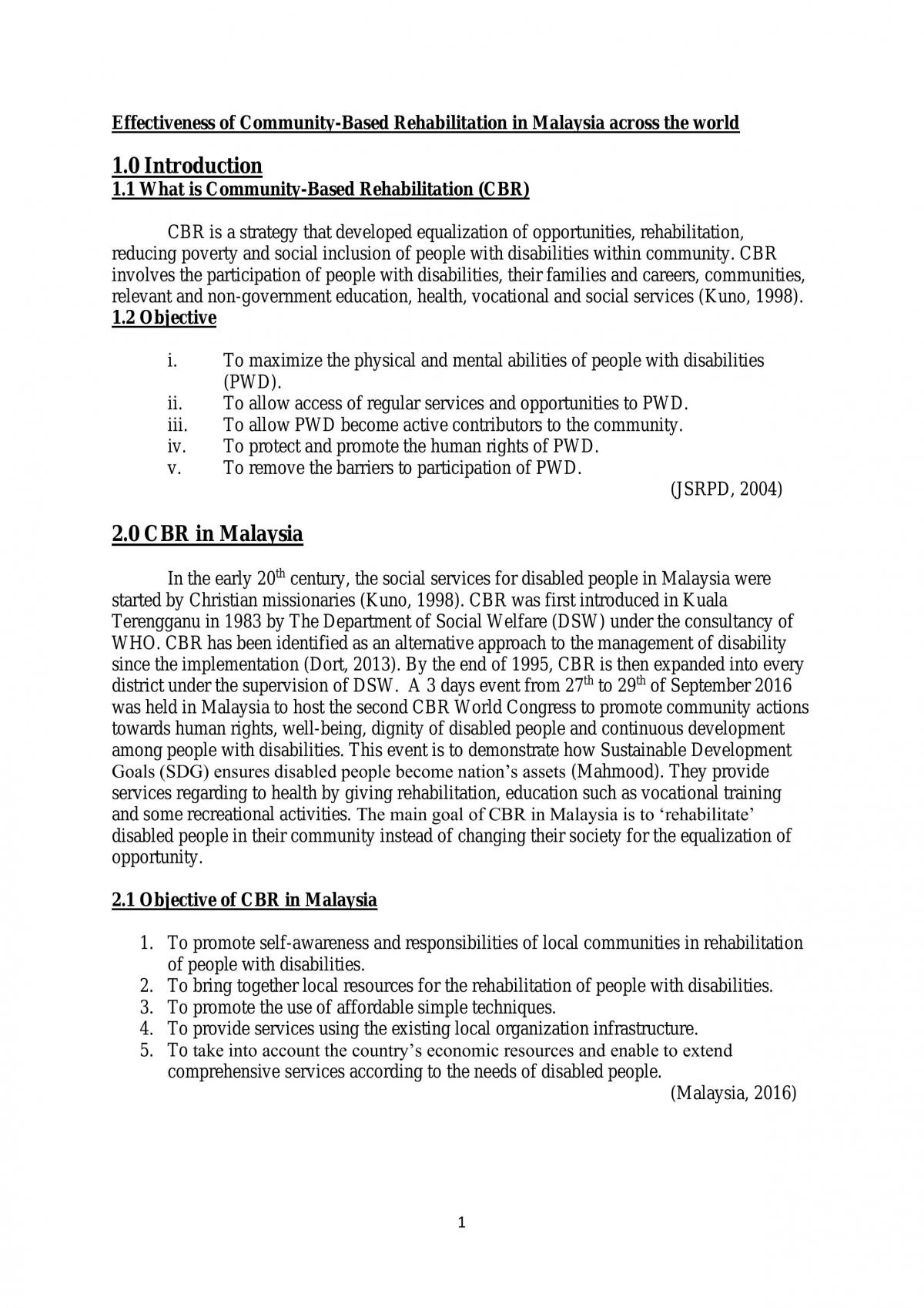 Discussion on effectiveness of community-based rehab across the world - Page 1
