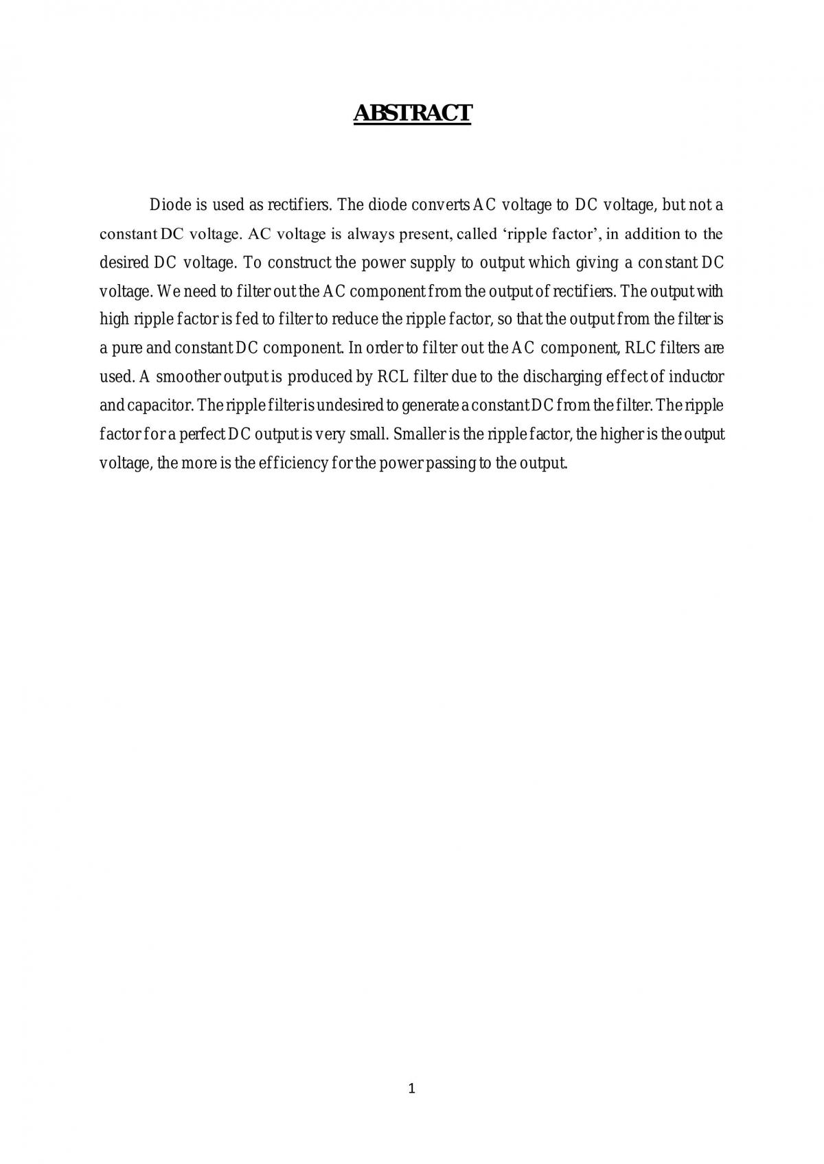 EEE125 Report - Super Bright LED circuit - Page 1