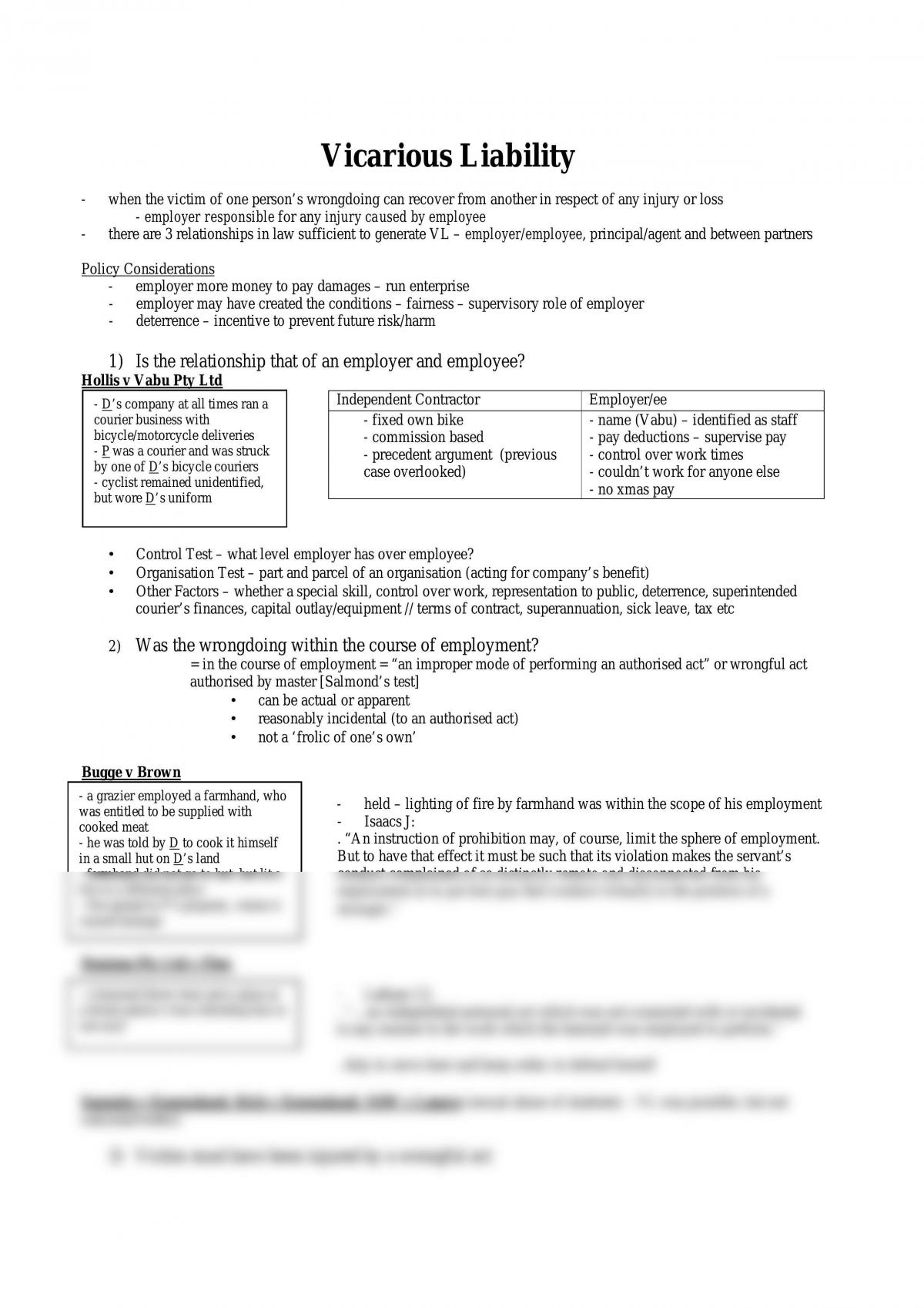 Torts Notes - Page 1