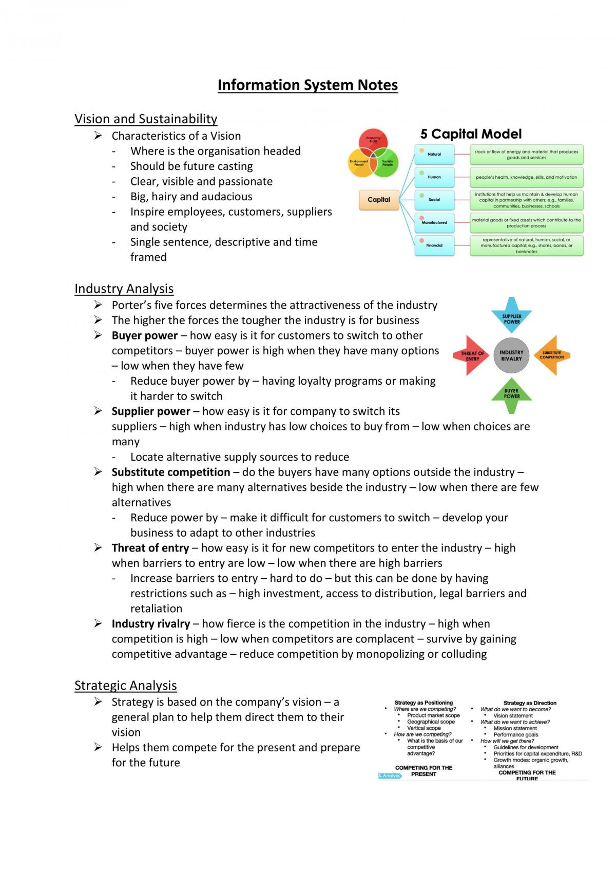 Information System 110 Notes - Page 1