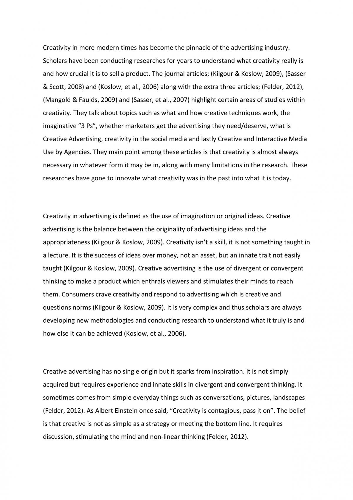 Creativity in advertising - Page 1