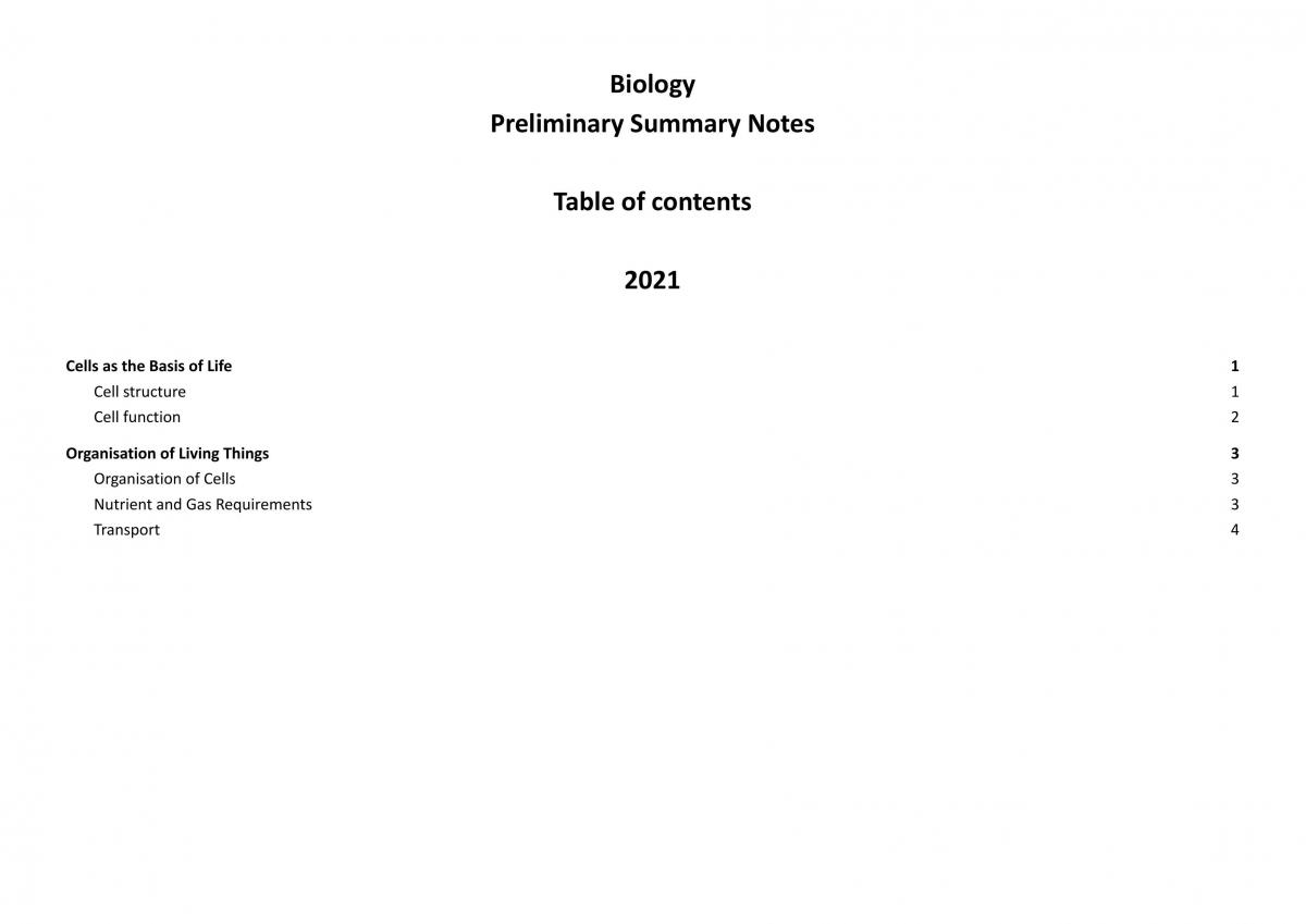 Prelim Bio Notes - Page 1