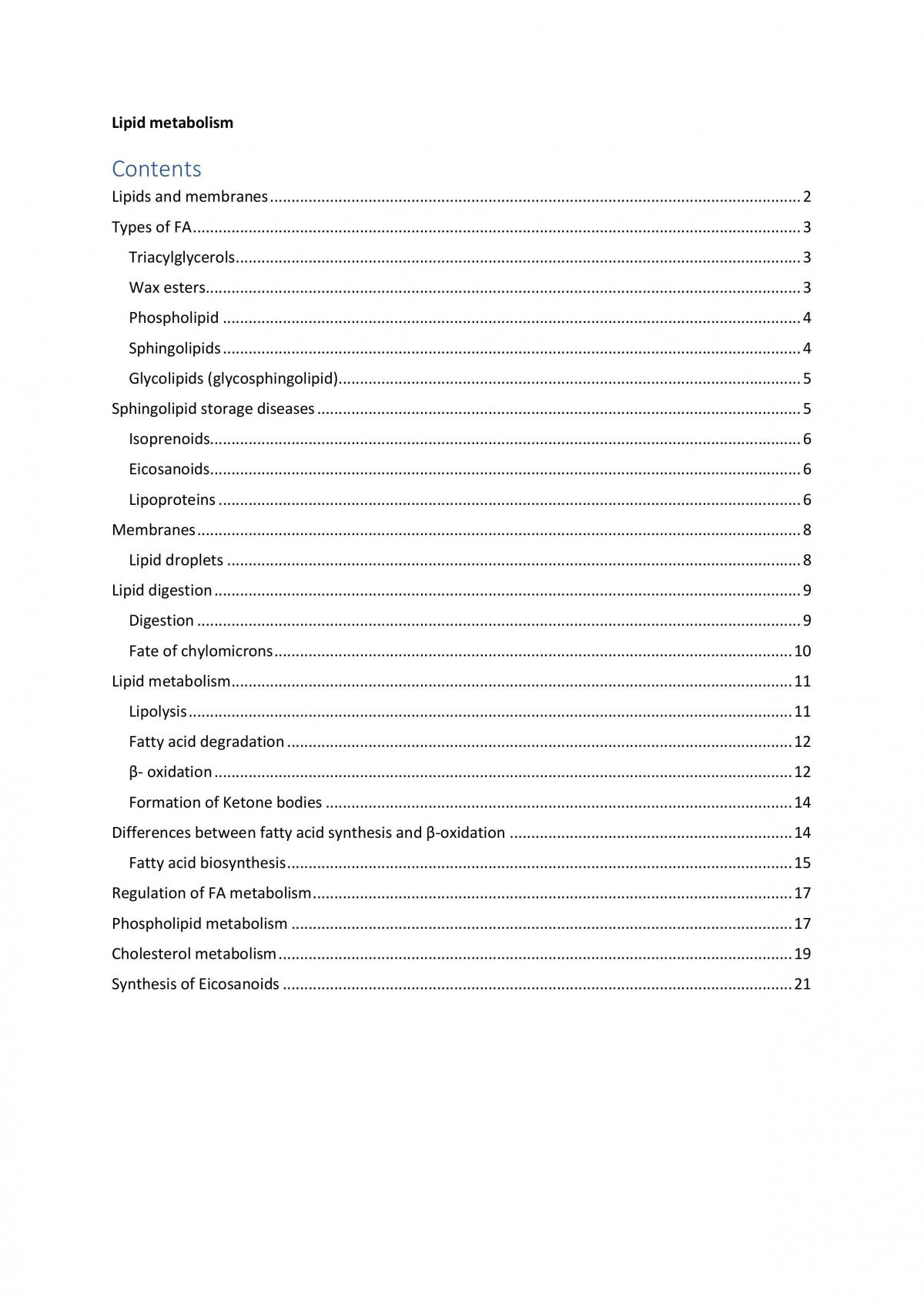 Lipid Metabolism - Page 1