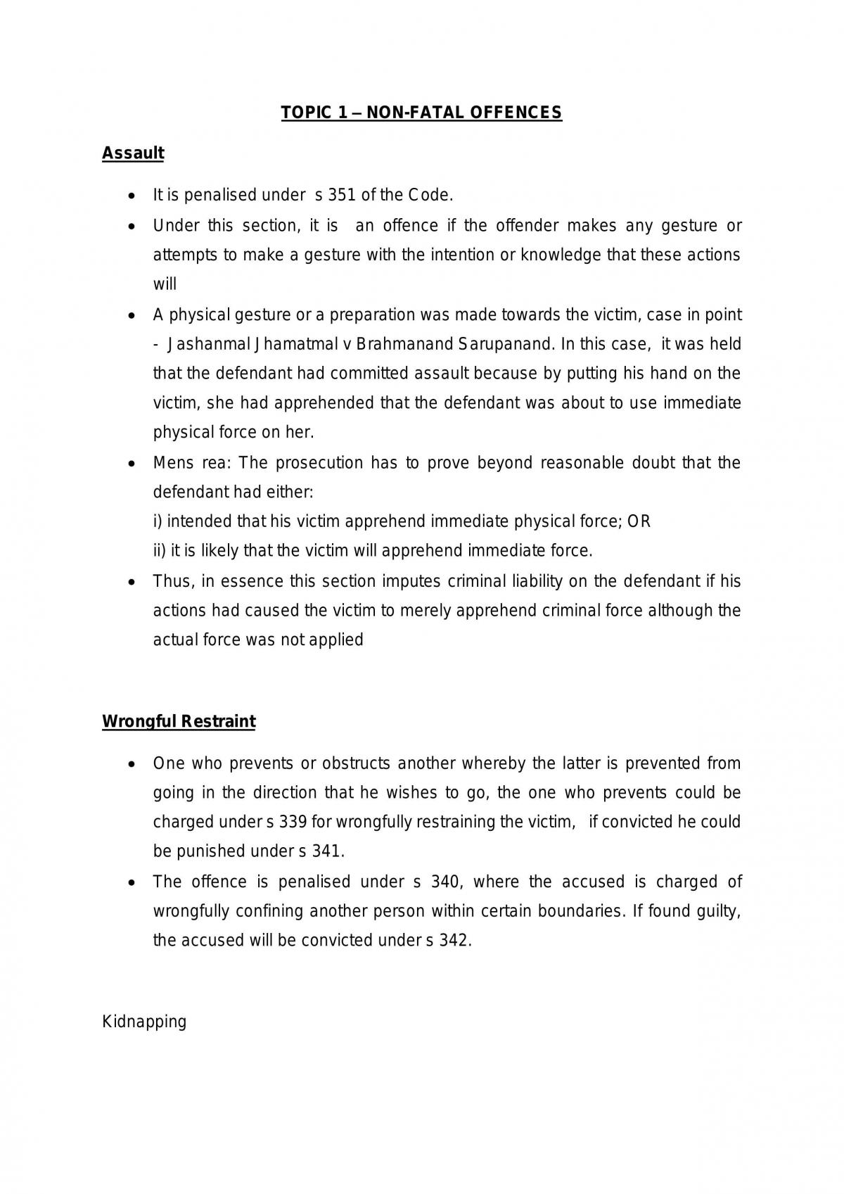 Criminal Law Notes - Page 1