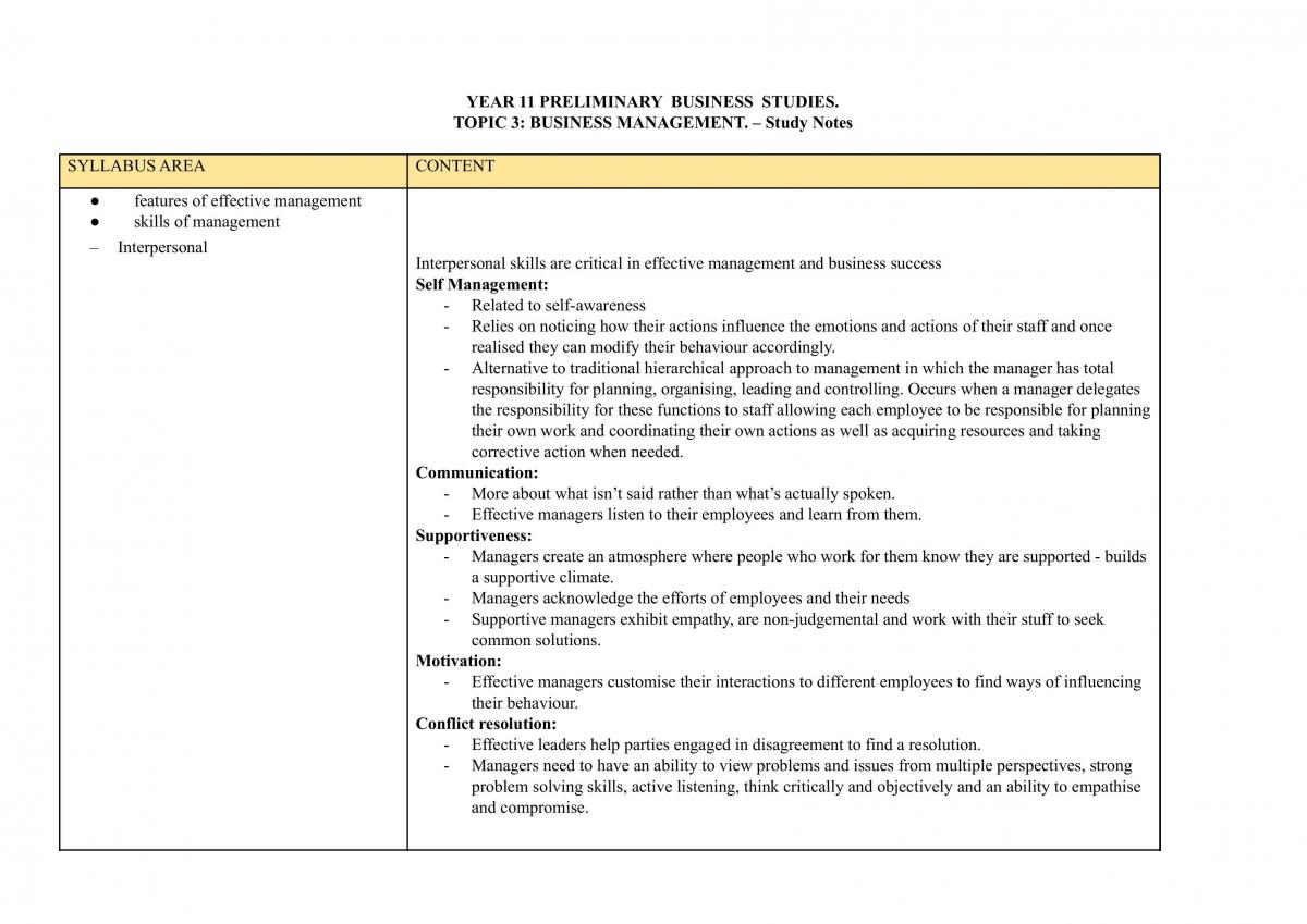 Nature of Business - Page 1